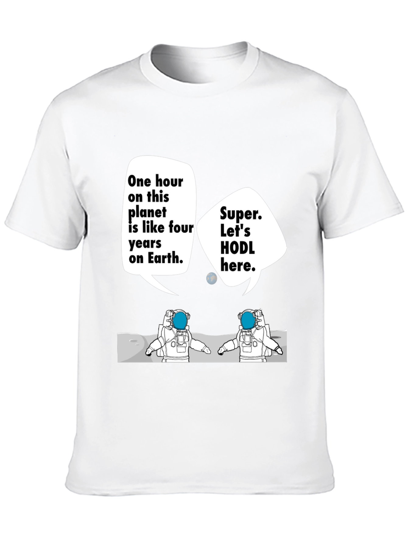 Black HODL Astronauts Black T-Shirt - Crypto Meme view 10