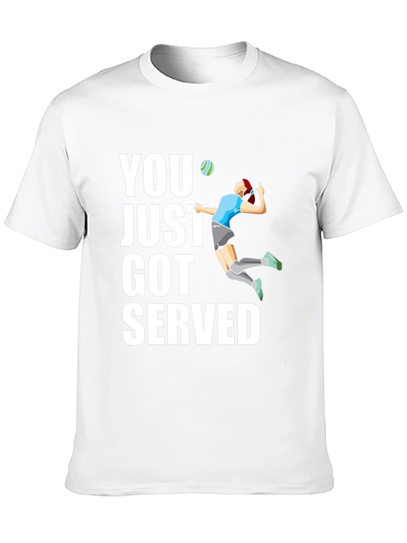 Black Volleyball Serve Graphic T-Shirt view 10