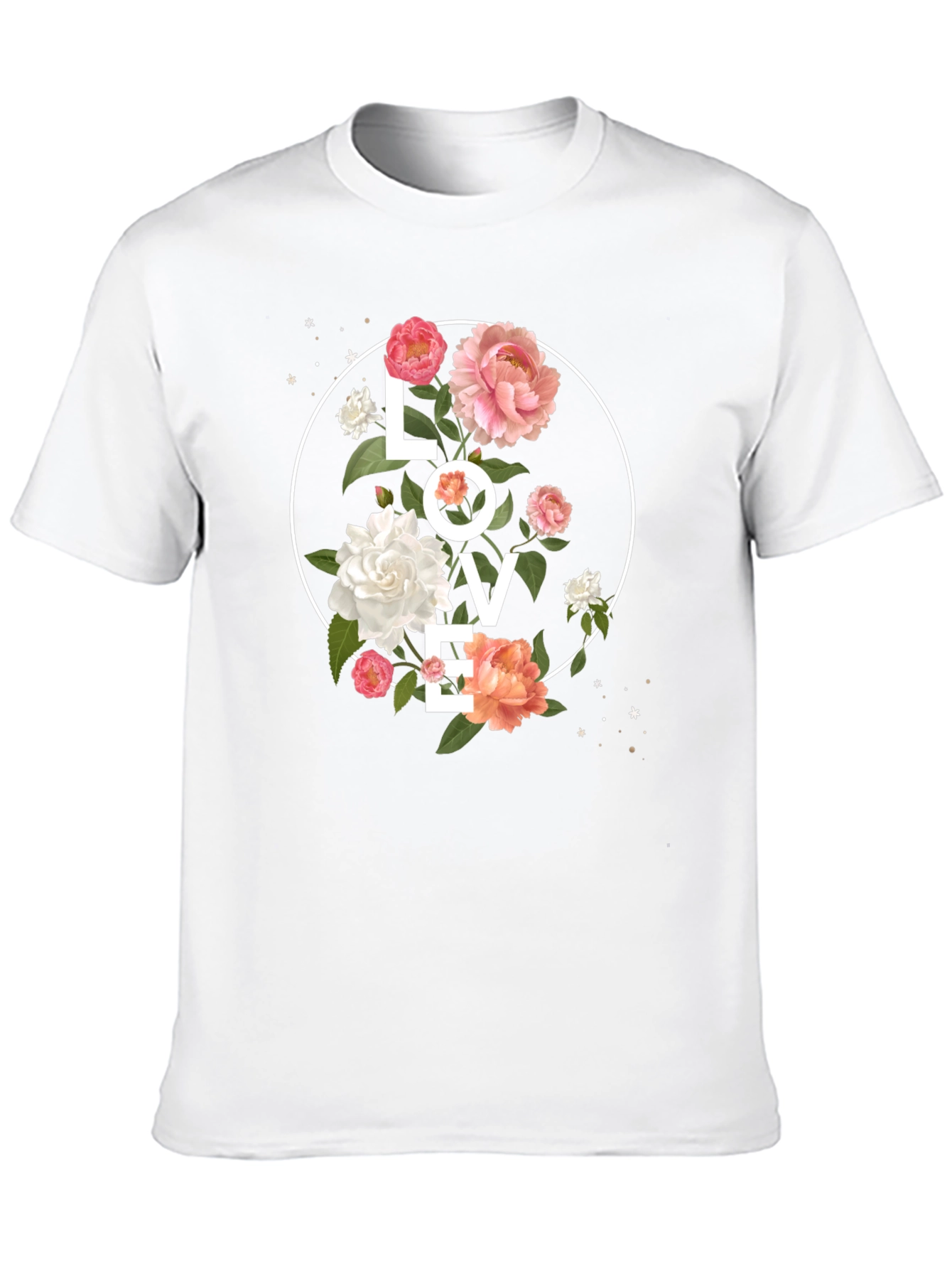 Black Floral LOVE Graphic Tee - Stylish Black T-Shirt view 10