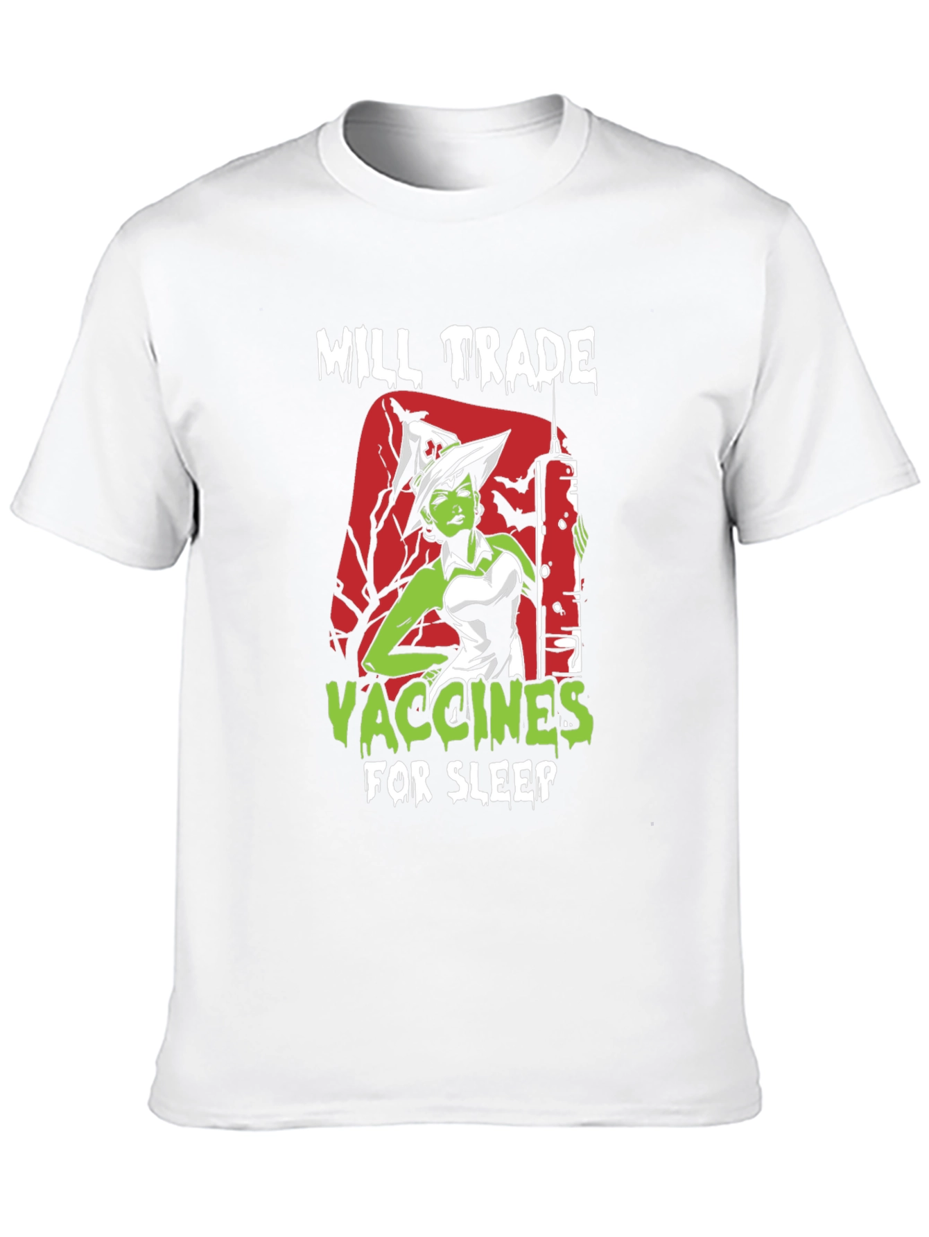 Black Will Trade Vaccines For Sleep T-Shirt view 10