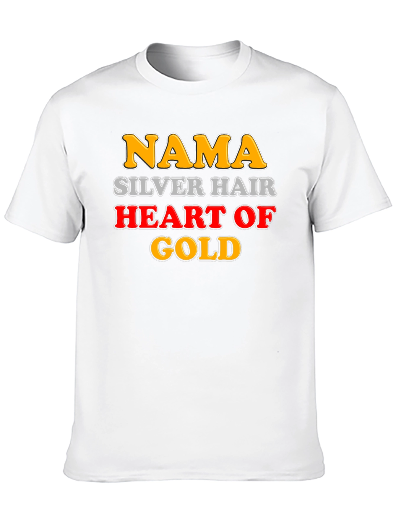 Black Nama Silver Hair Heart of Gold Novelty T-Shirt view 10