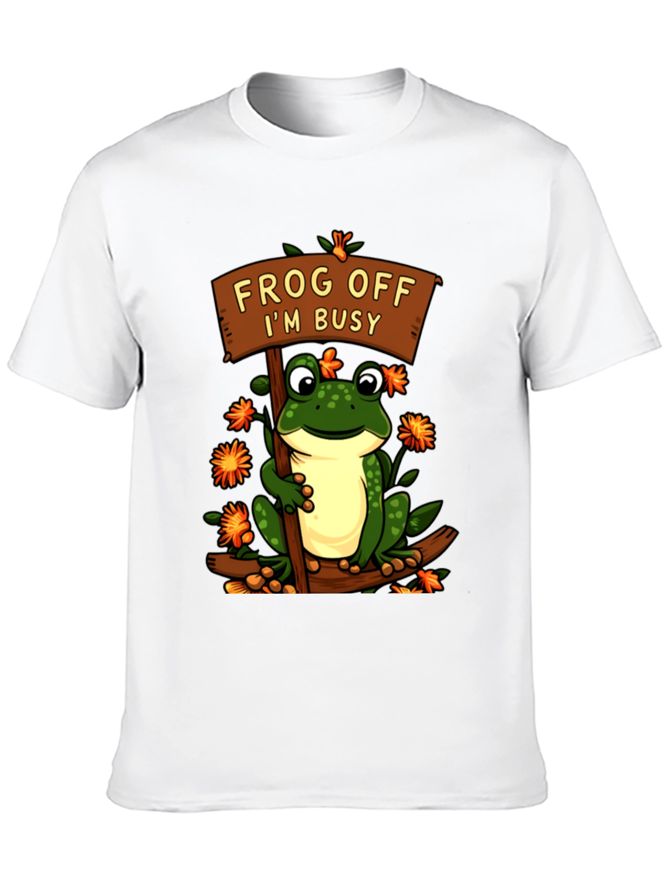 Black Frog Off I'm Busy T-Shirt Funny Animal Tee view 10