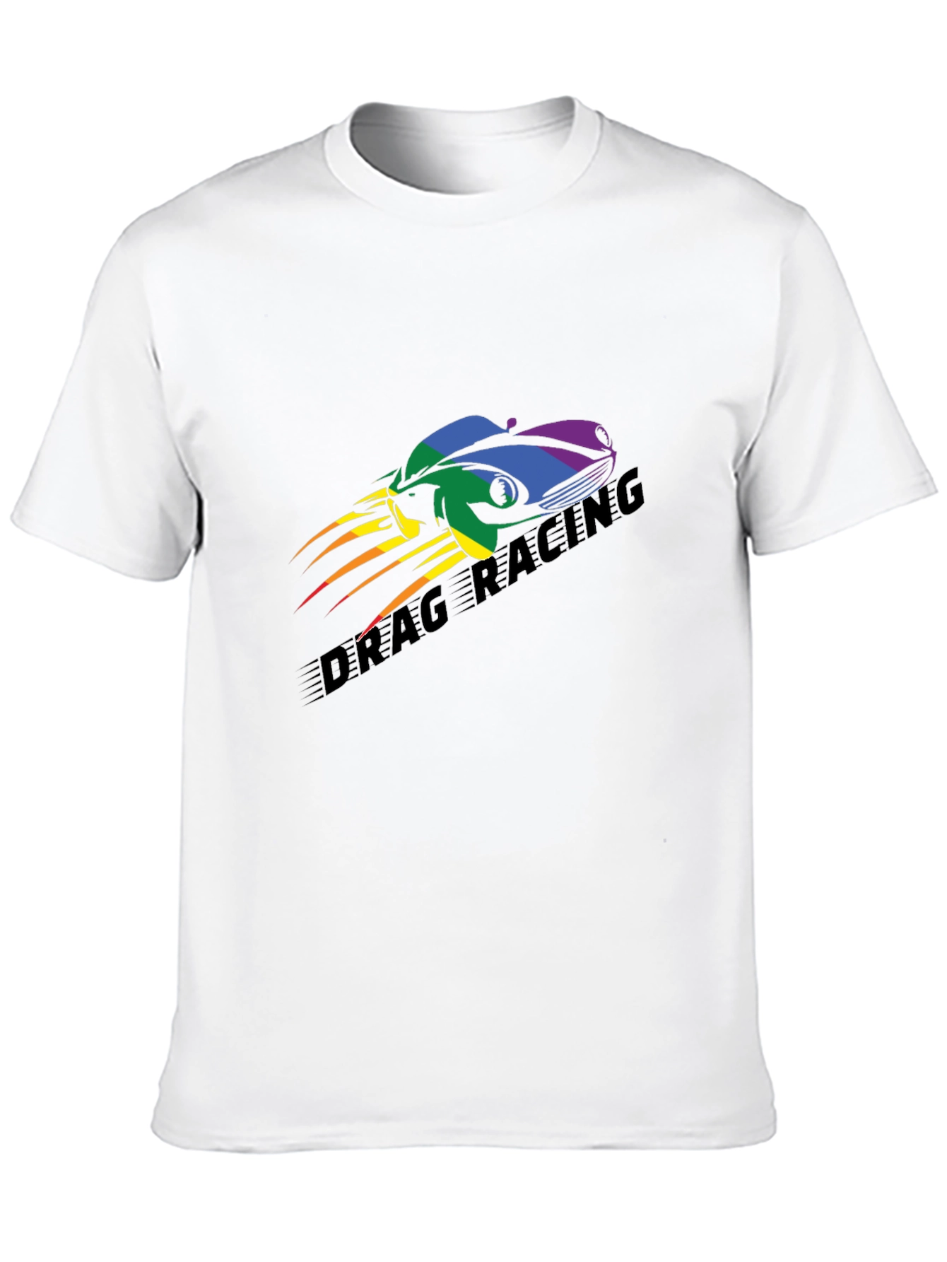 Black Drag Racing Pride T-Shirt - Black, Car Design view 10
