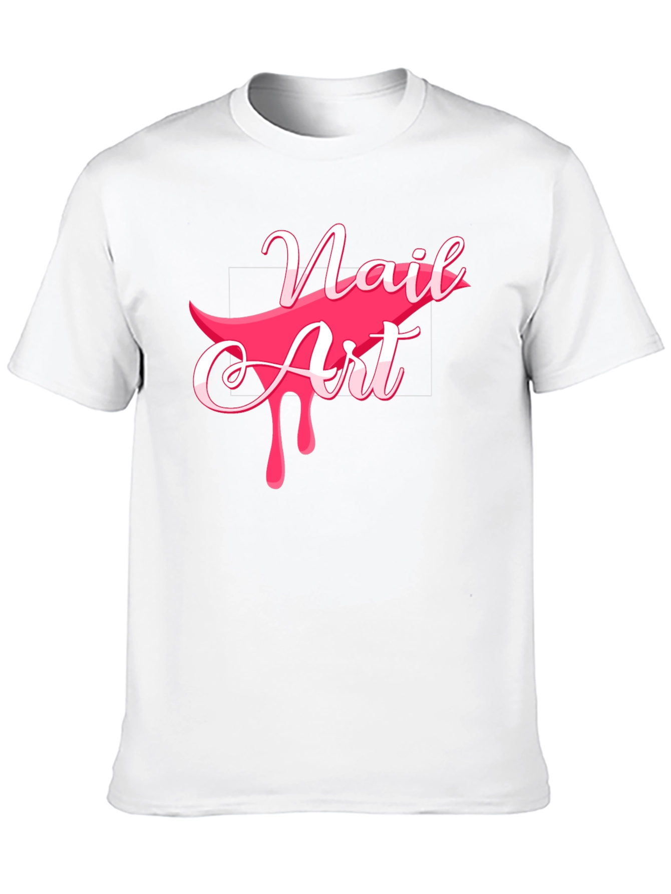 Black Nail Art Graphic Tee - Stylish Black Cotton T-Shirt view 10