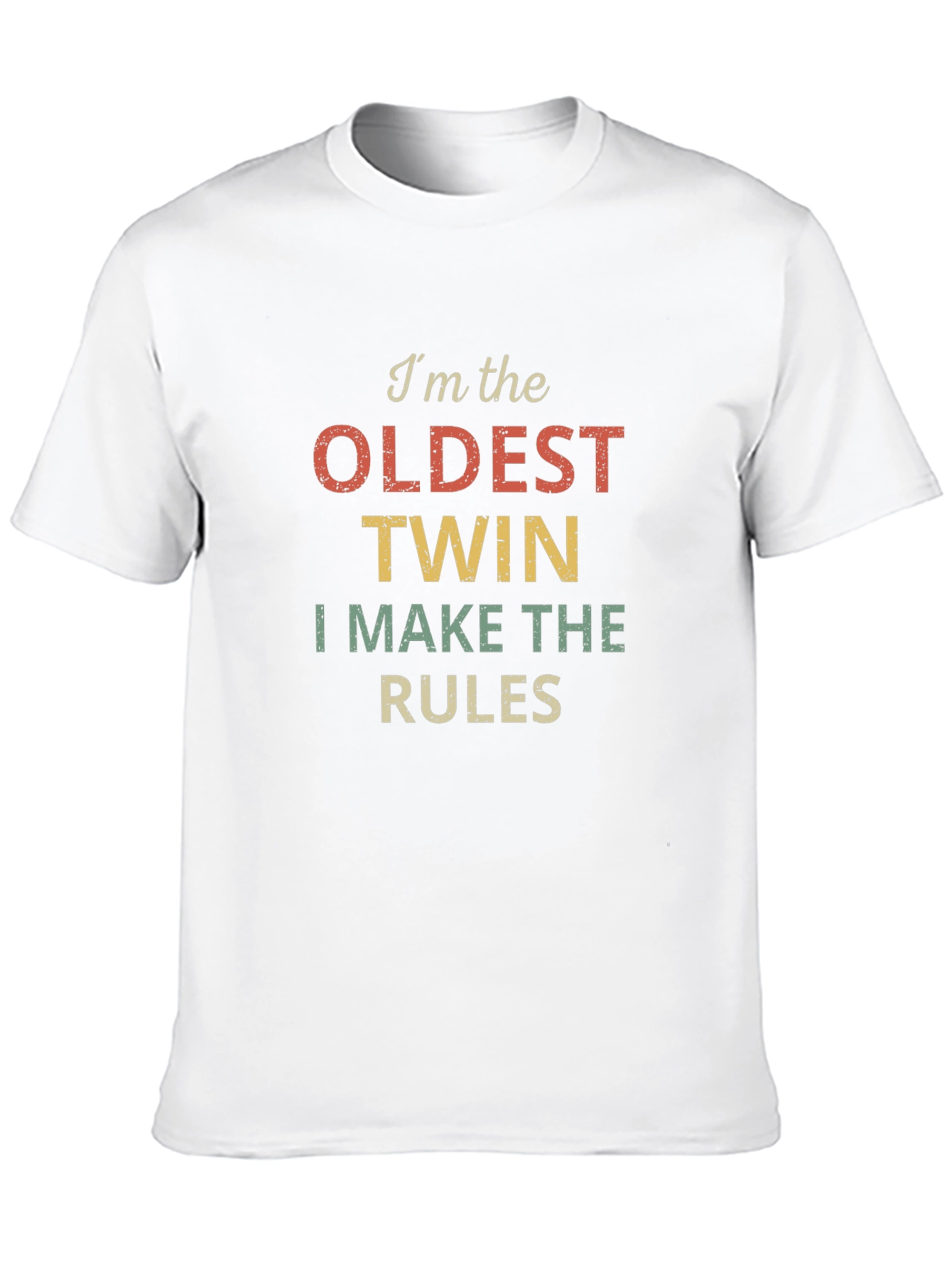 Black Oldest Twin Rule Maker Novelty T-Shirt view 10