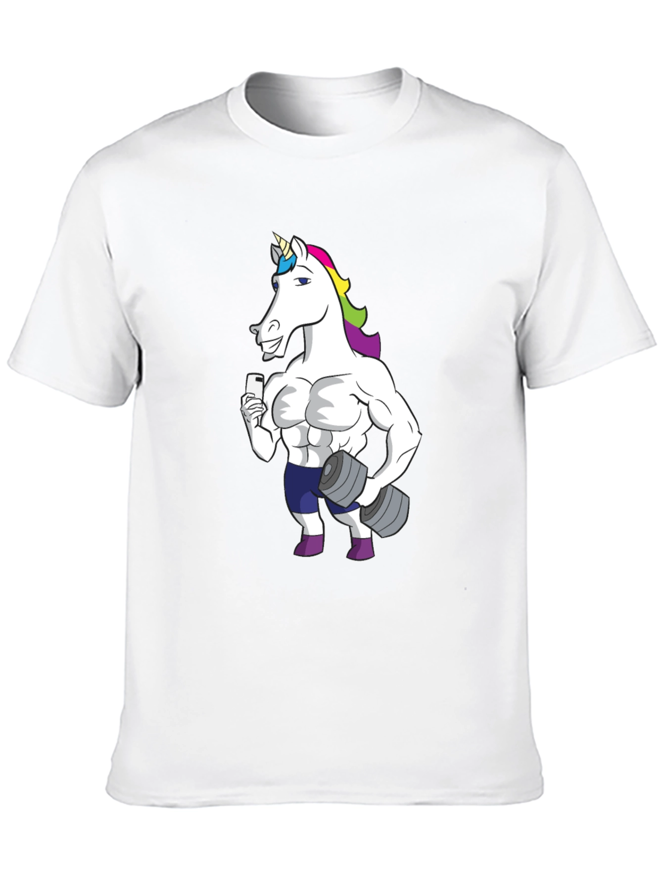 Black Unicorn Gym Workout T-Shirt - Black view 10