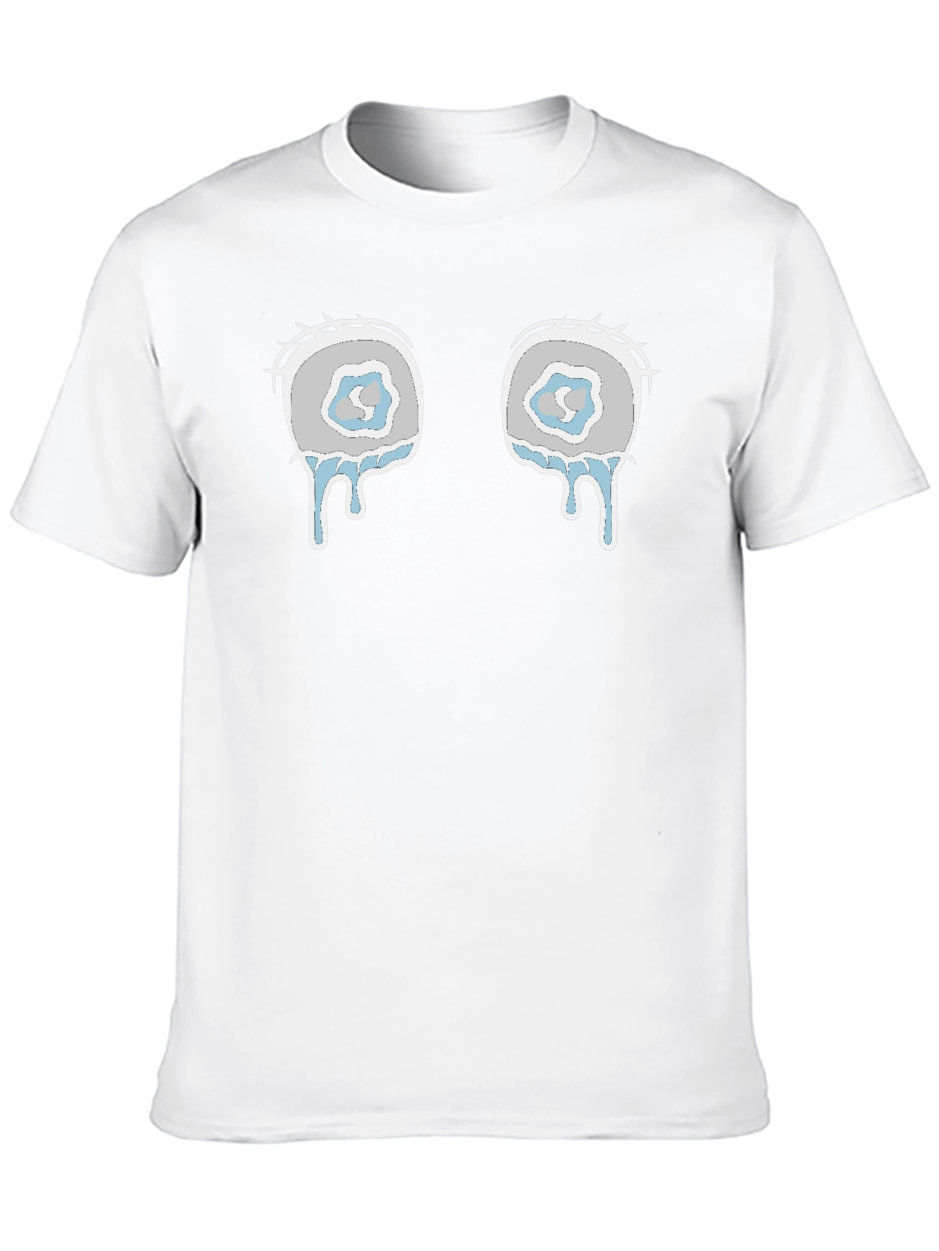 Black Teary Eyes Graphic Tee - Black Cotton Blend Shirt view 10