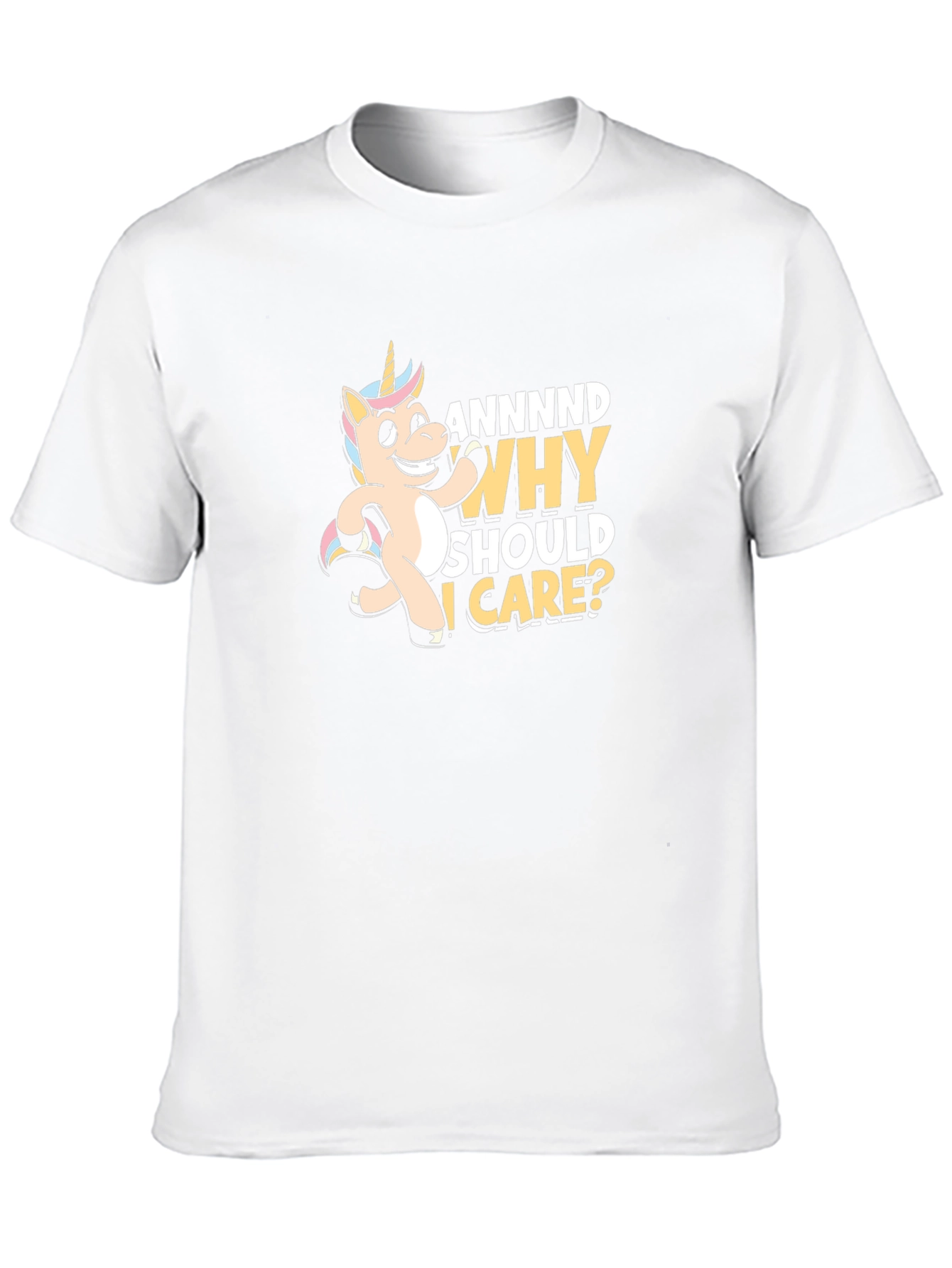 Black Funny Unicorn T-Shirt - Why Should I Care? view 10