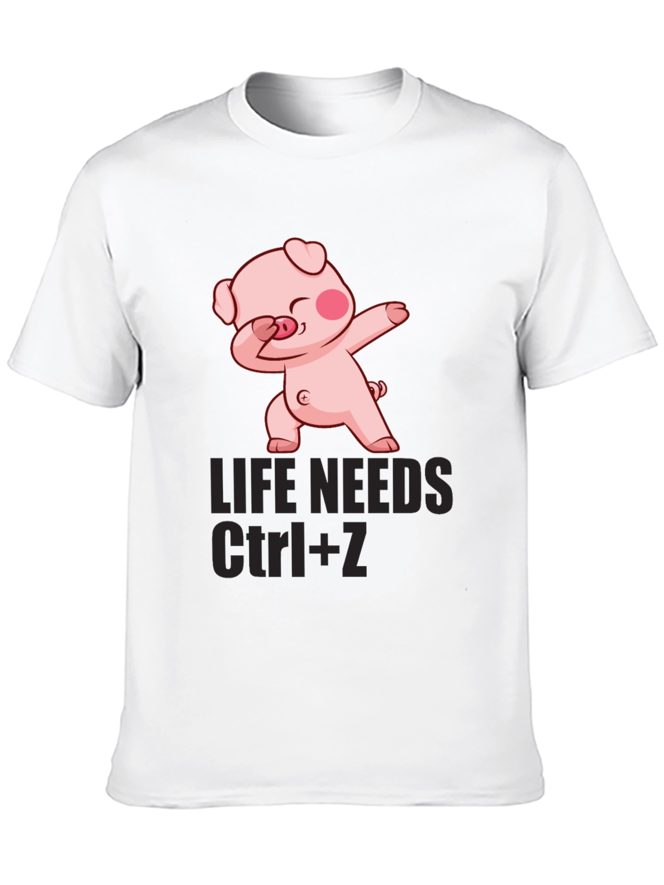 Black Life Needs Ctrl+Z Pig Dab Graphic Tee view 10
