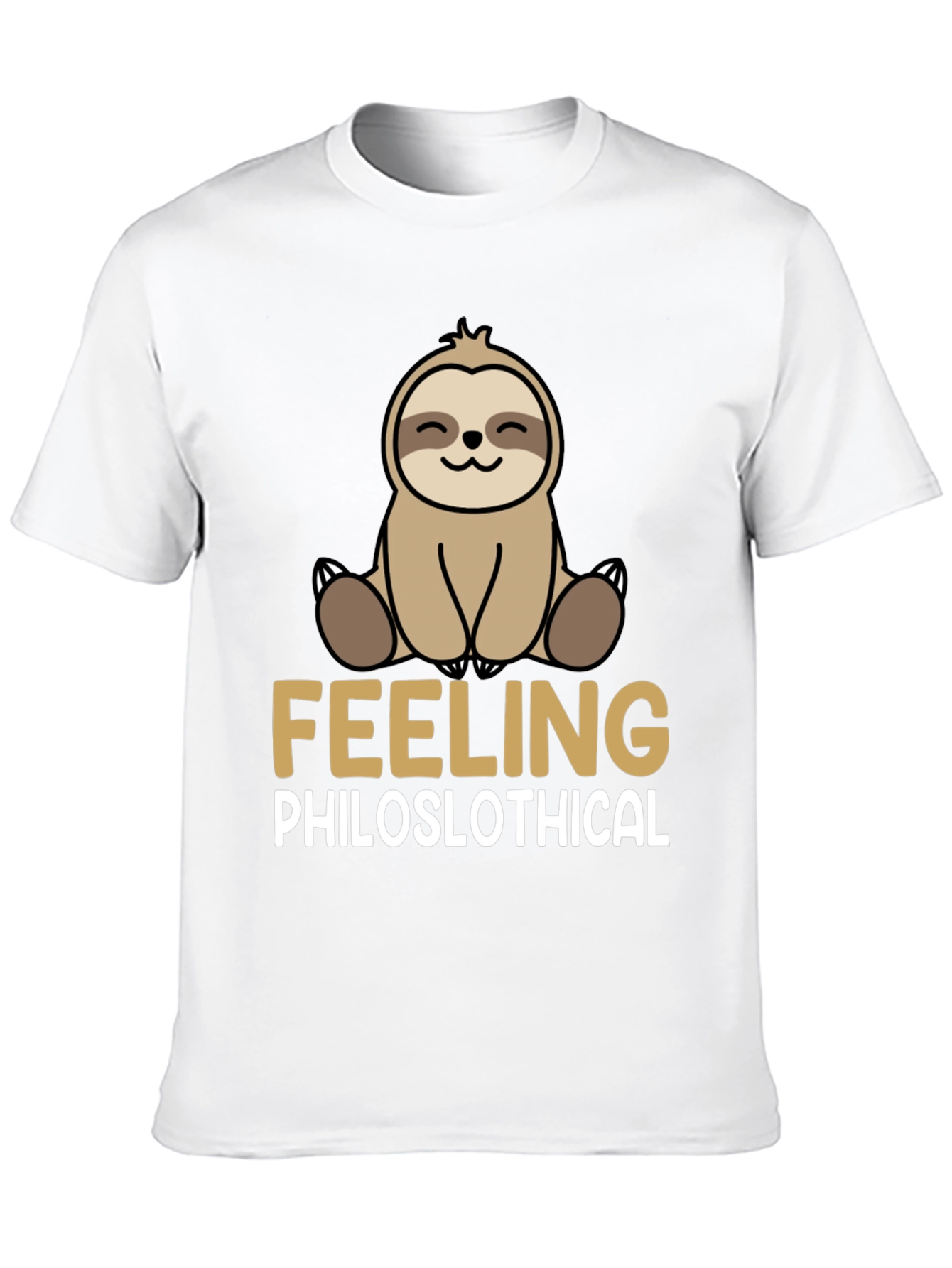 Black Philoslothical Sloth Graphic T-Shirt - Funny, Relaxed Fit view 10