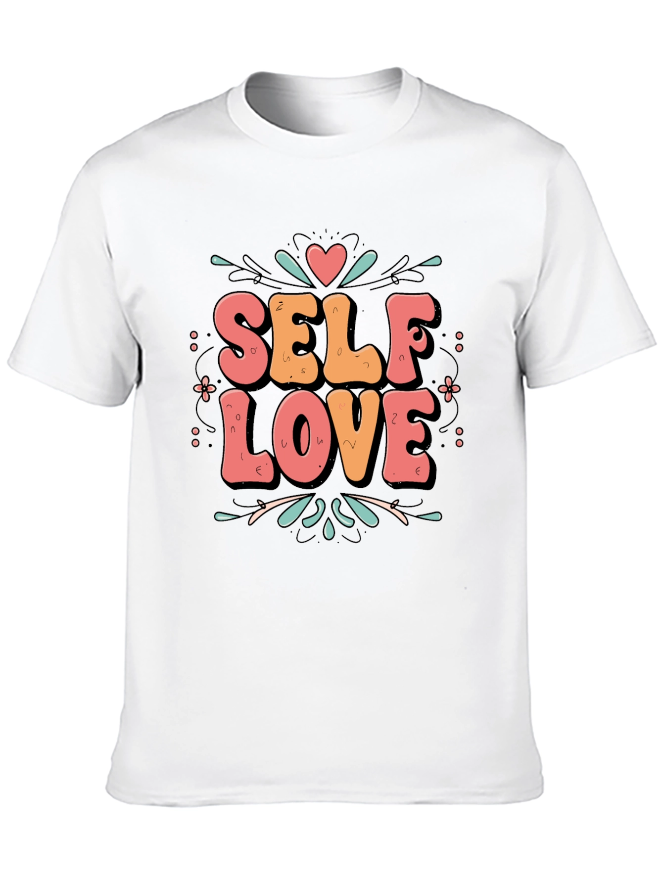 Black Self Love Graphic Tee - Trendy Black T-Shirt view 10