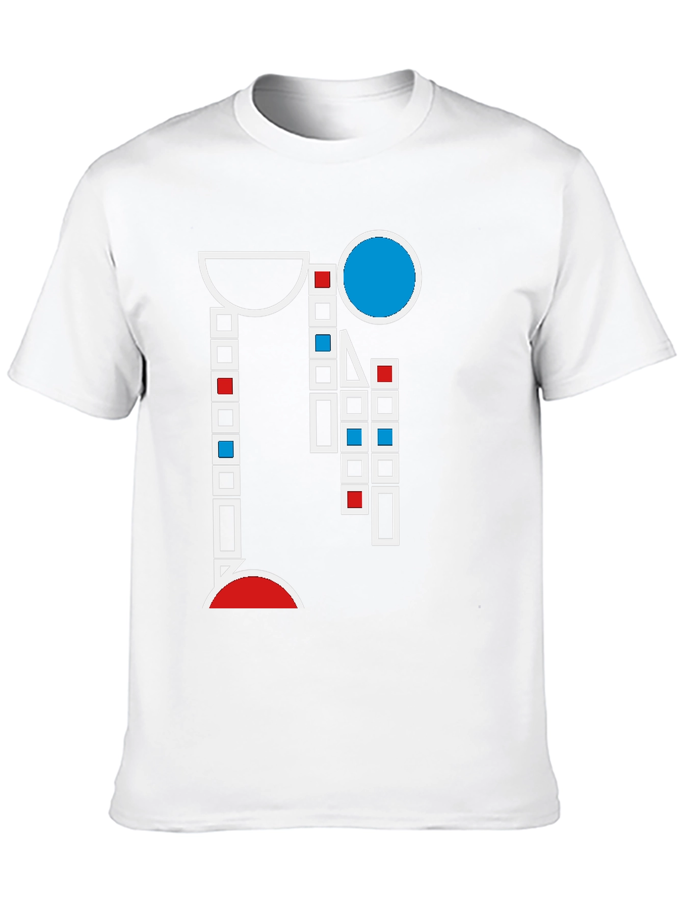 Black Abstract Geometric Graphic T-Shirt - Modern Art Style view 10