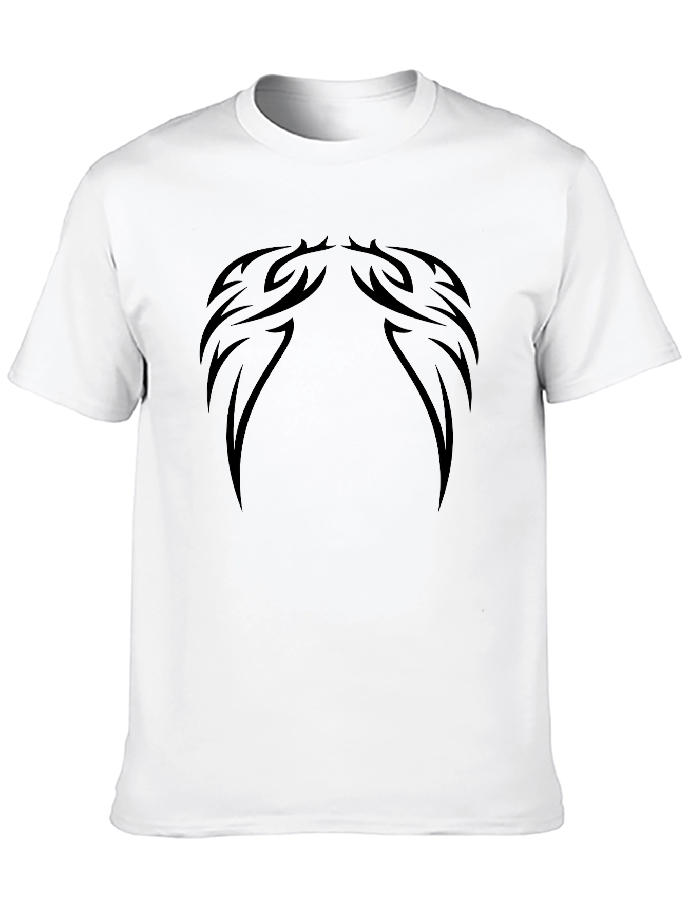 Black Tribal Wings Graphic Black T-Shirt view 10