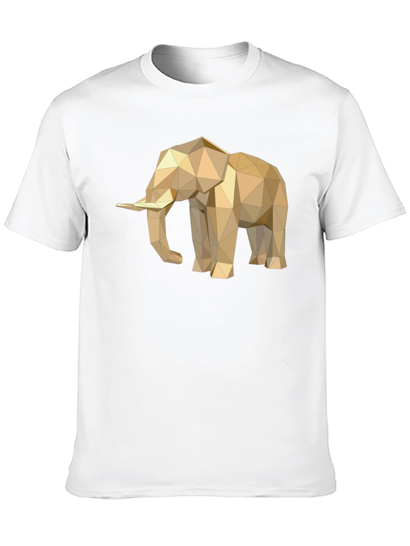 Black Geometric Elephant Tee - Modern Minimalist Design view 10