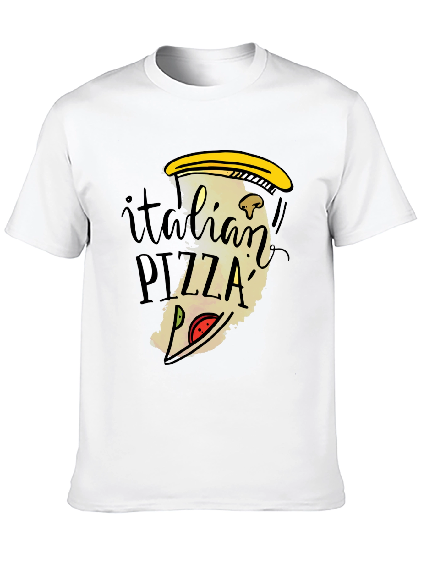 Italian Pizza Graphic Tee - Fun Foodie T-Shirt - 10