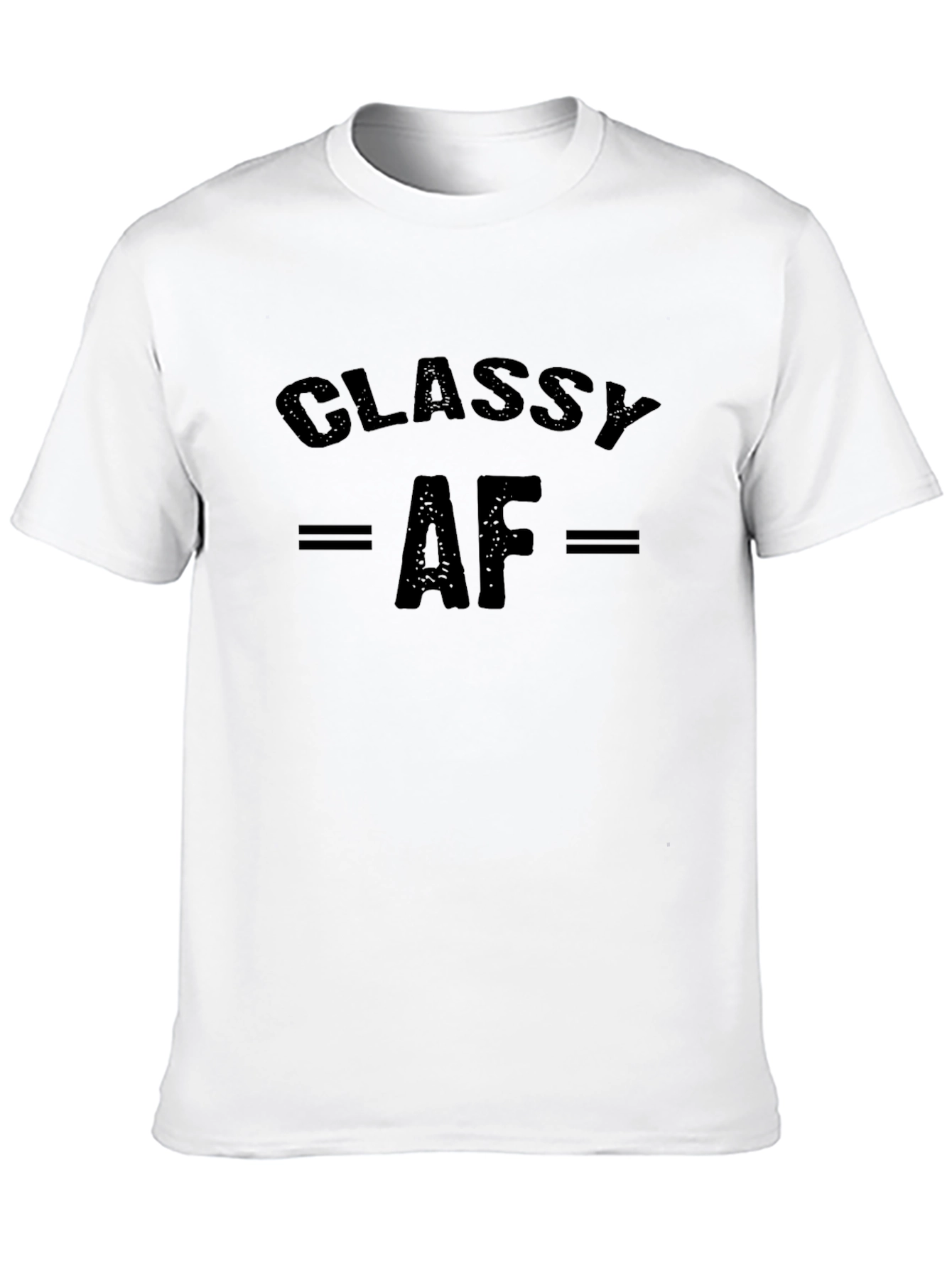 Black Classy AF Graphic T-Shirt - Unisex Crew Neck view 10