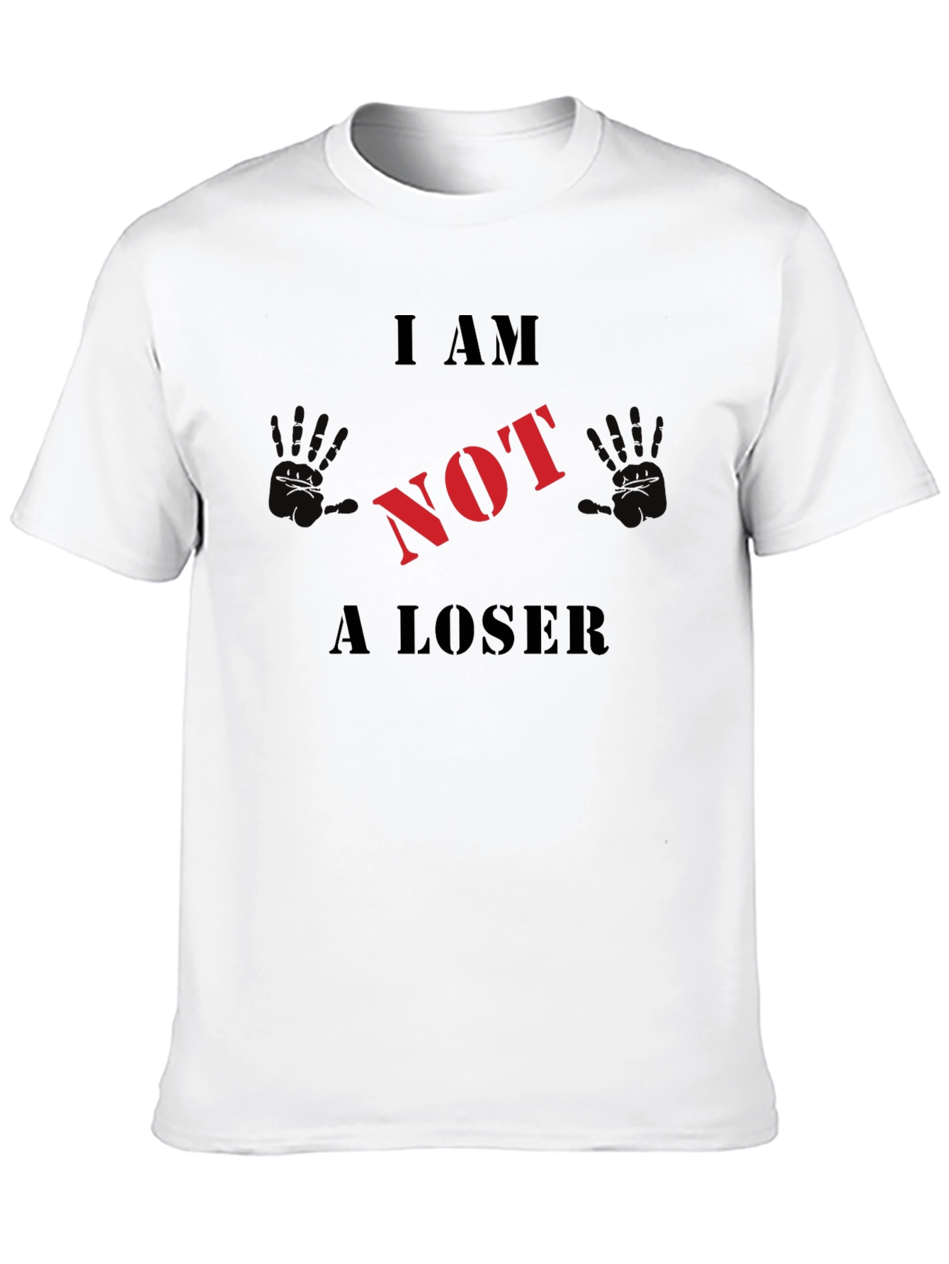 Black I AM NOT A LOSER Graphic T-Shirt view 10