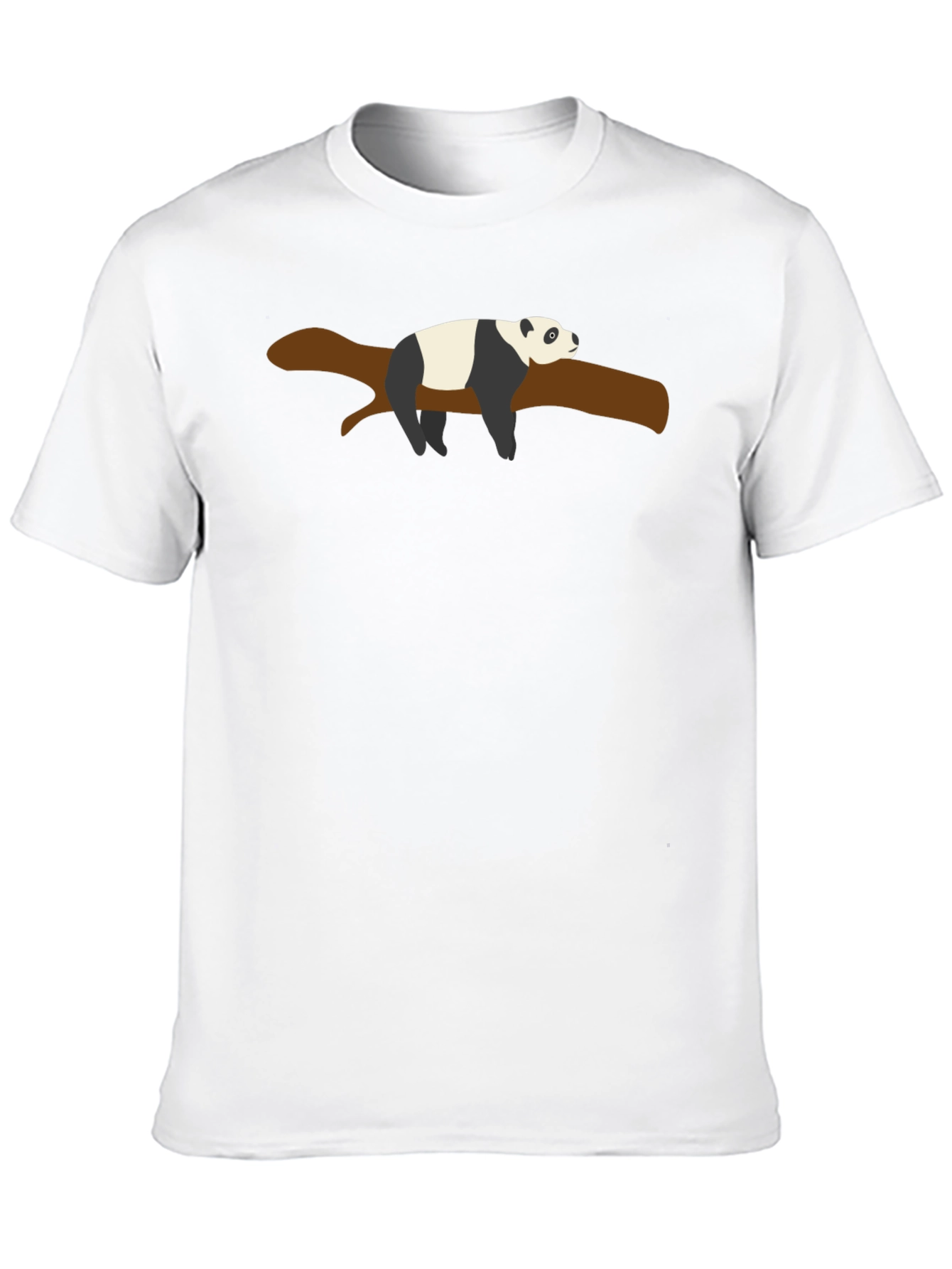 Black Lazy Panda Branch Black T-Shirt view 10