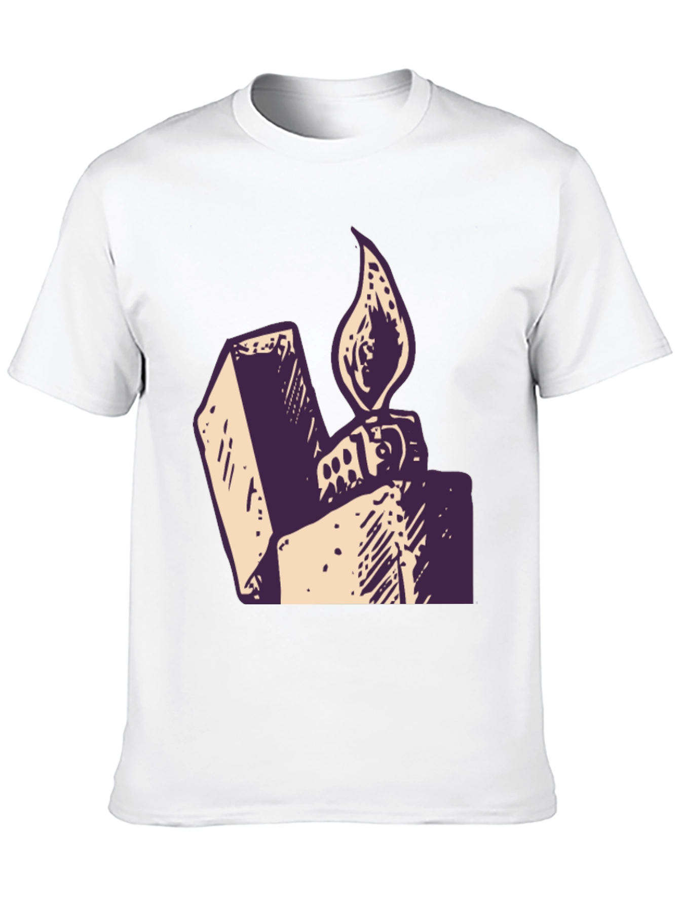 Black Vintage Lighter Graphic Tee - Black Cotton Comfort view 10