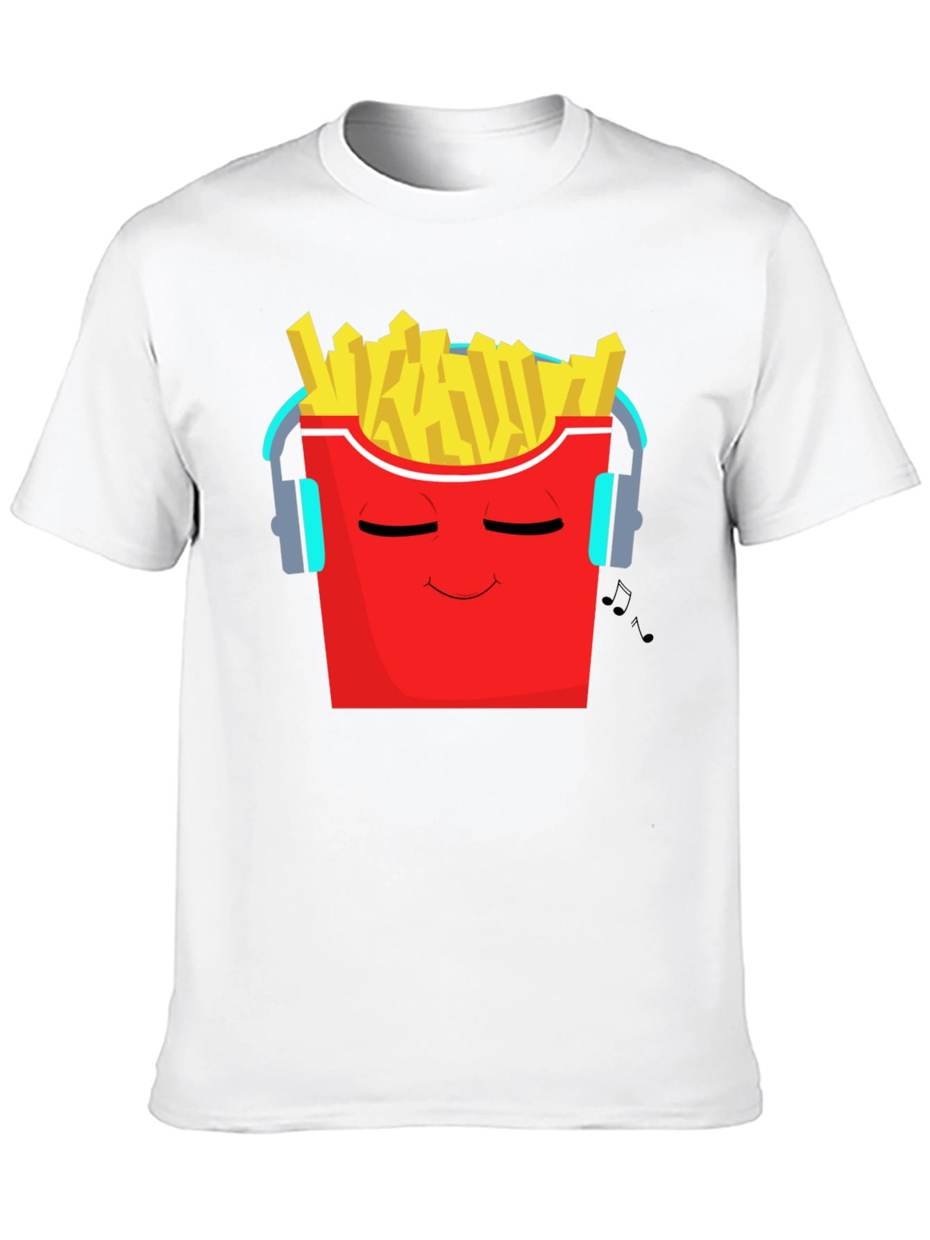 Black Cool Fries Graphic Tee - Music Lover T-Shirt view 10