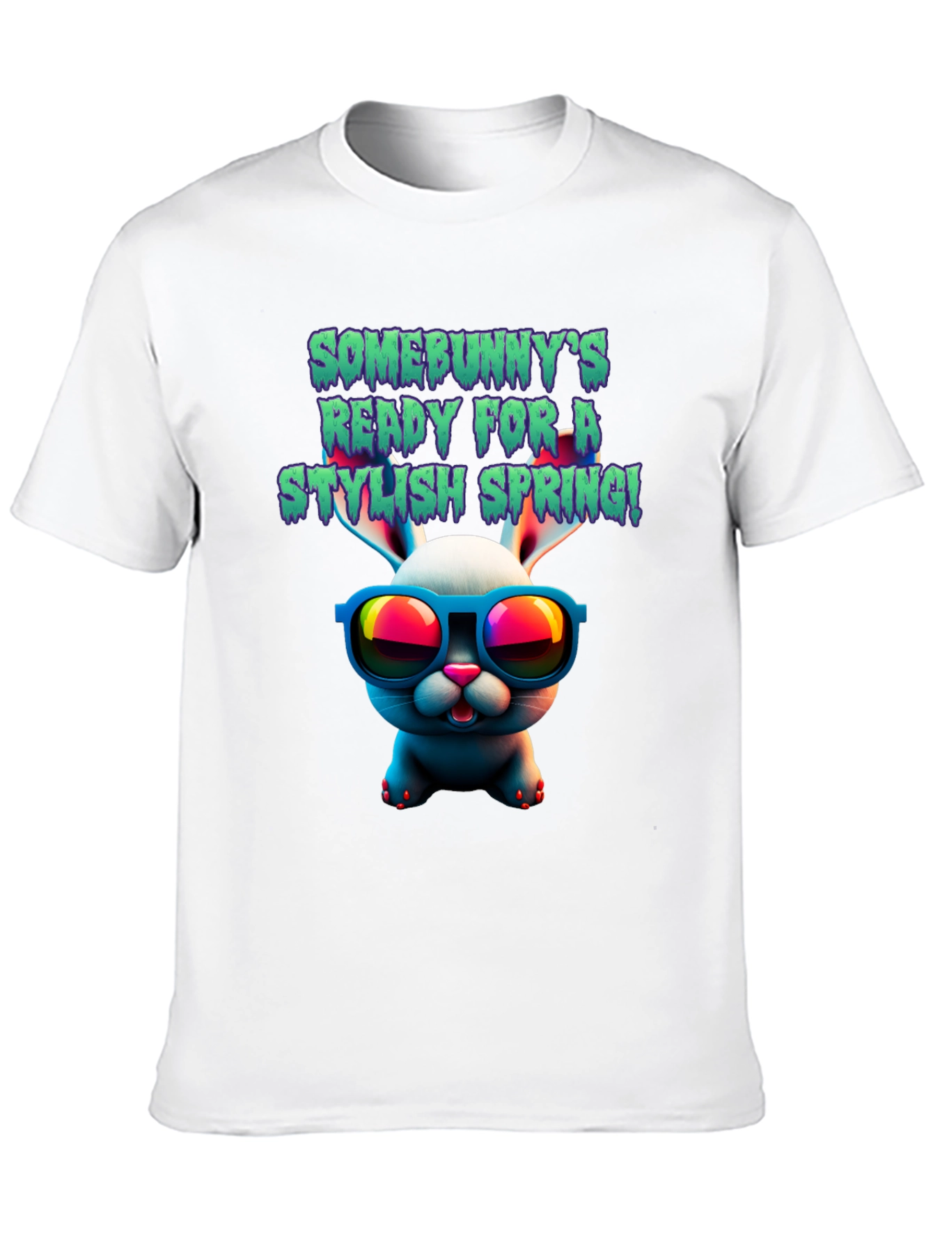 Black Stylish Spring Bunny T-Shirt view 10