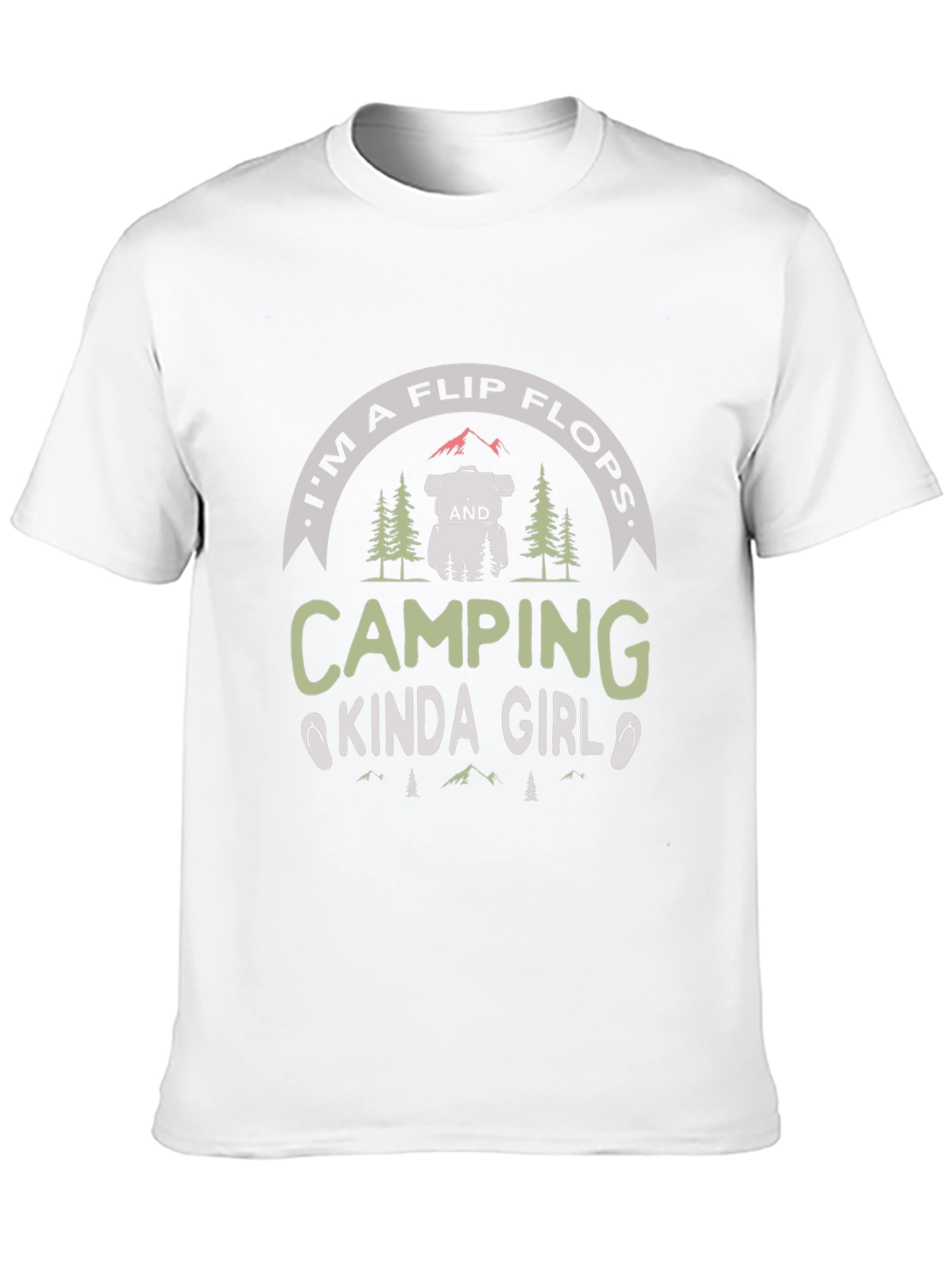 Black Camping Kinda Girl Tee - Flip Flops view 10