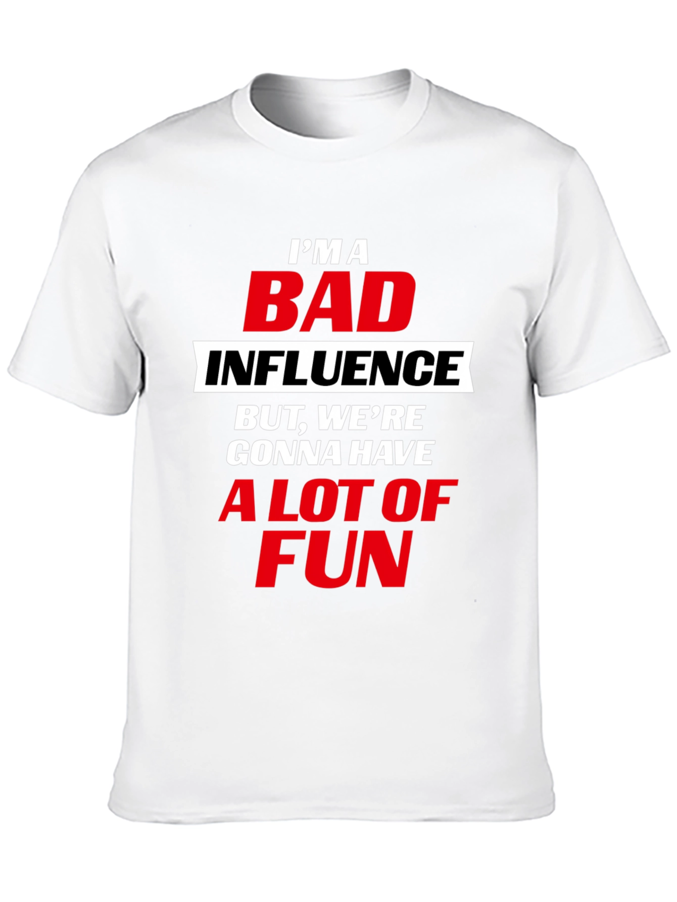 Black Bad Influence T-Shirt - Bold Graphic Tee for Fun Times view 10