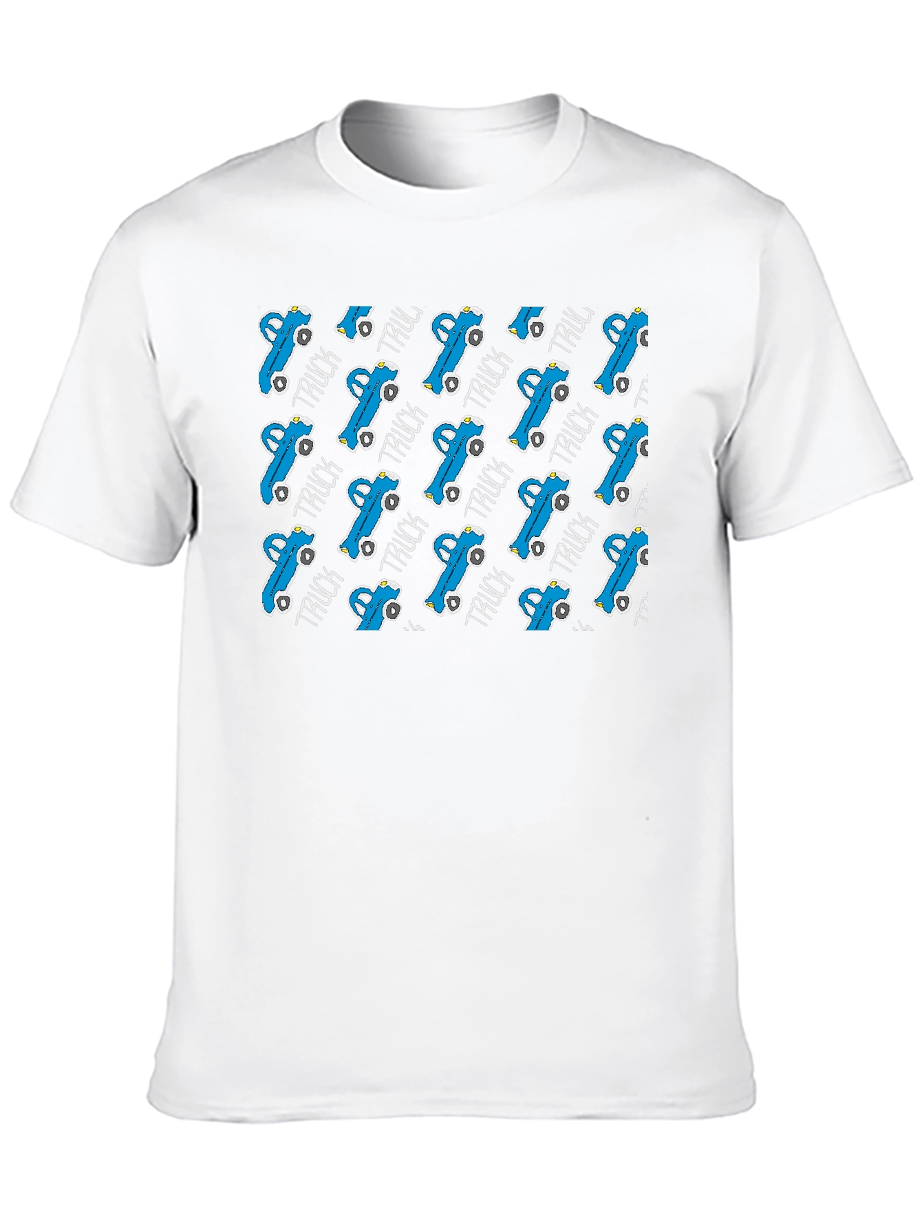 Black Truck Pattern Graphic Tee view 10