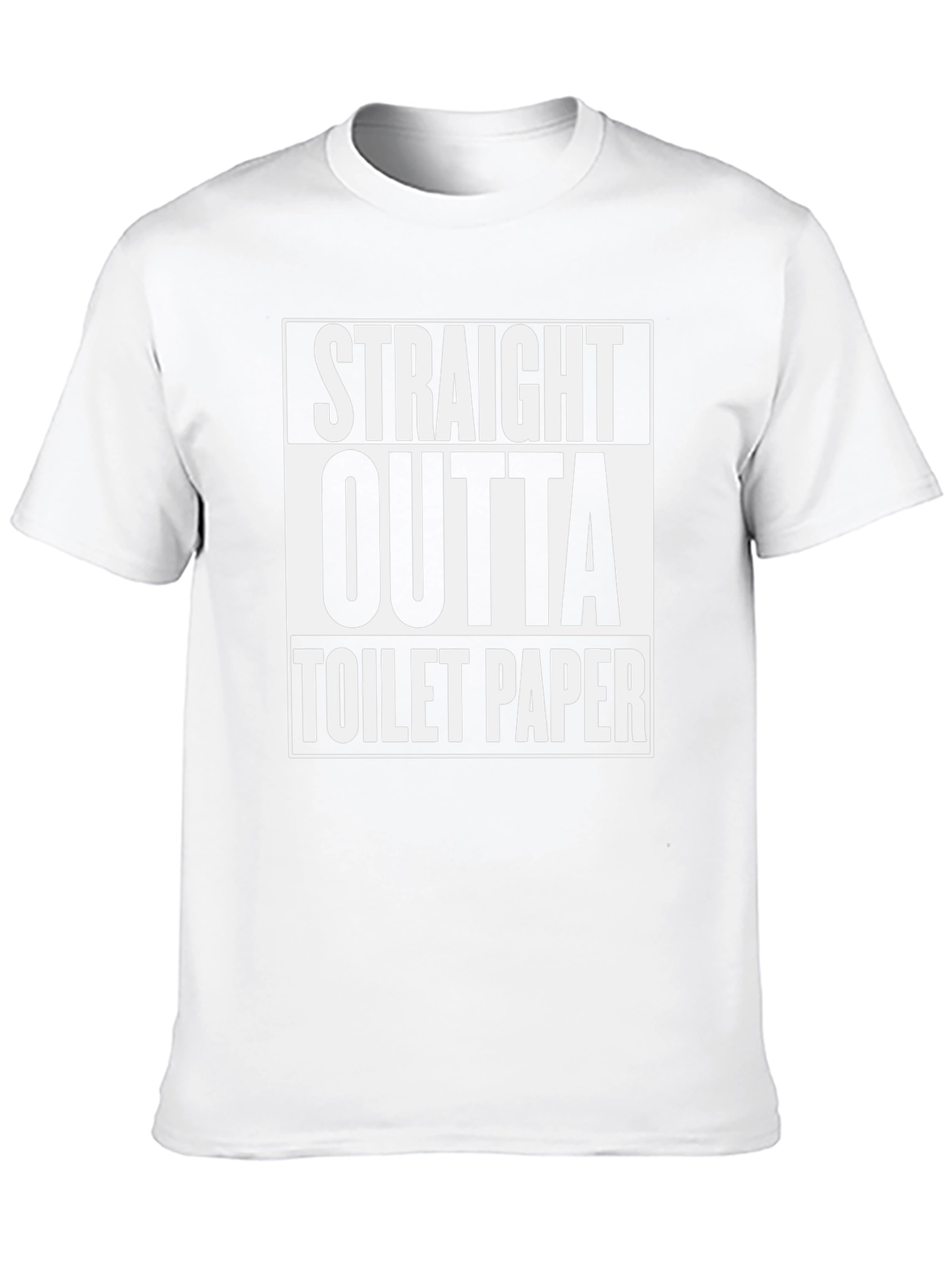 Black Straight Outta Toilet Paper T-Shirt - Funny Graphic Tee view 10