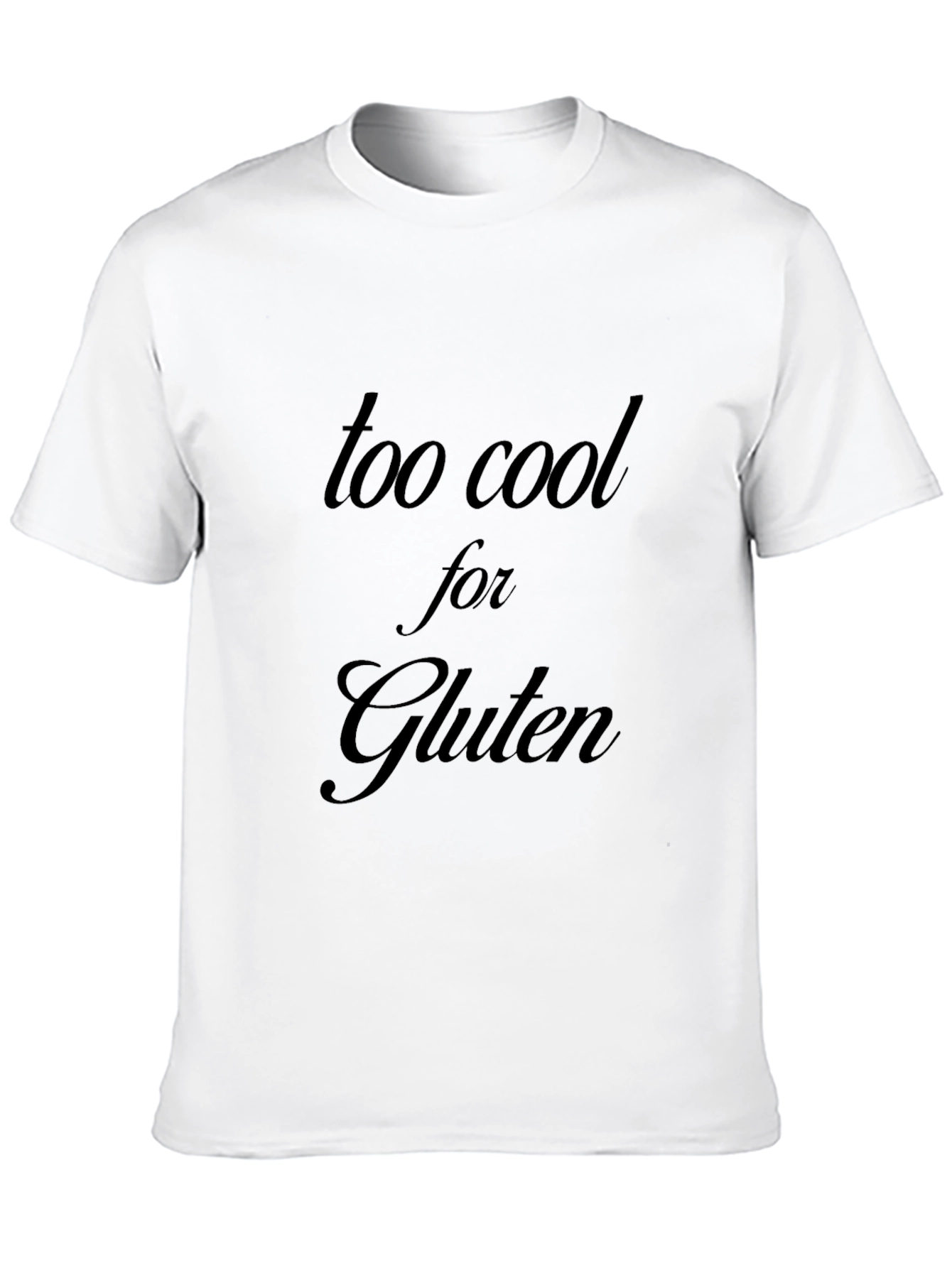Black Too Cool for Gluten T-Shirt - Black, Casual Wear view 10