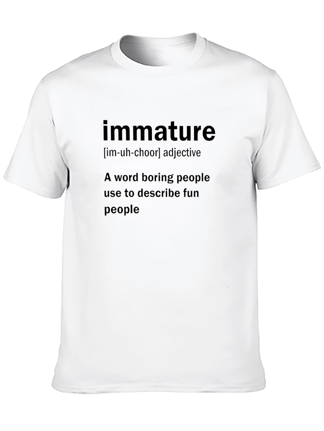 Black Immature Definition Graphic Tee - Fun People's Choice view 10