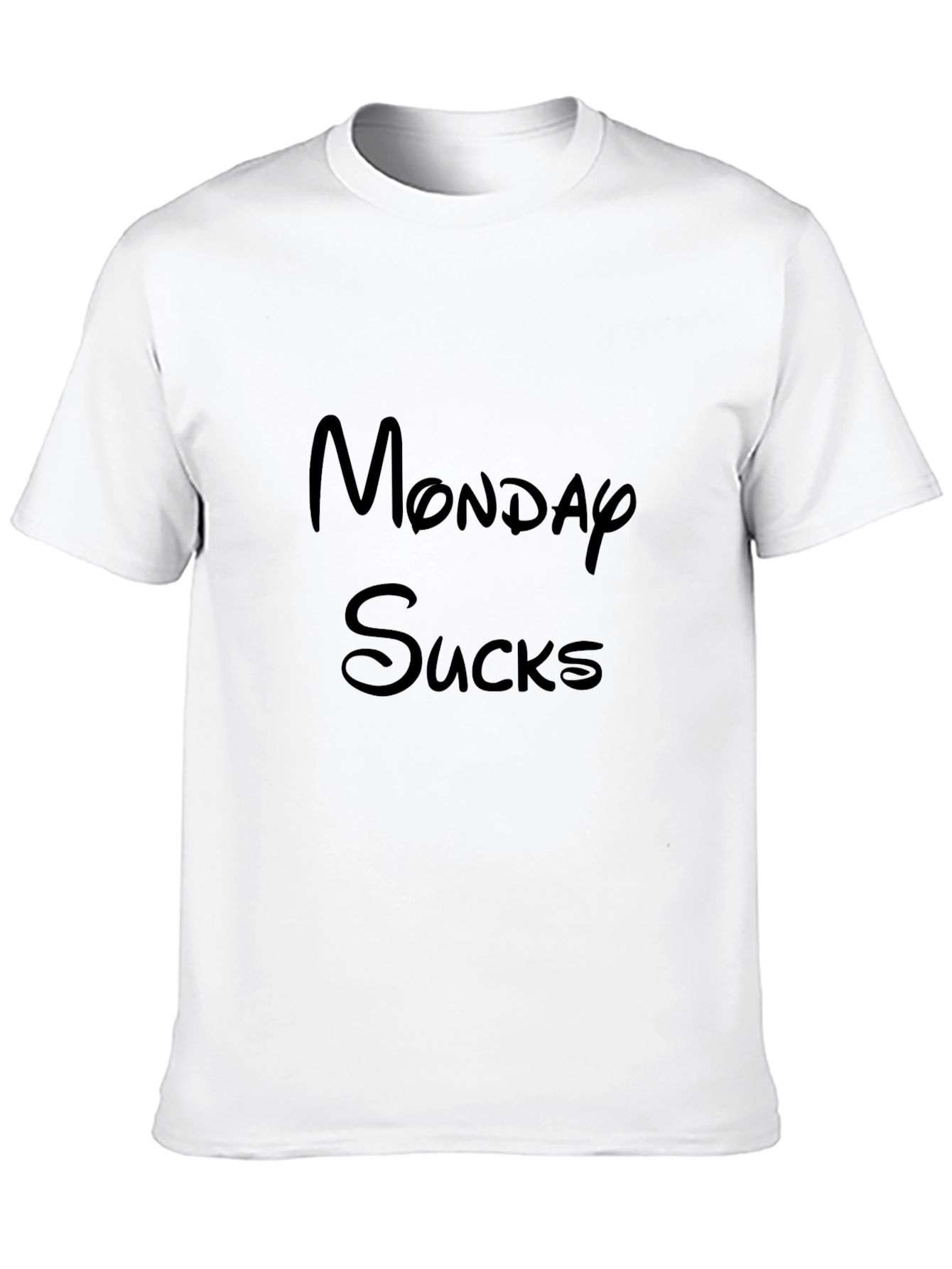 Black Monday Sucks Graphic Tee - Black Cotton T-Shirt view 10