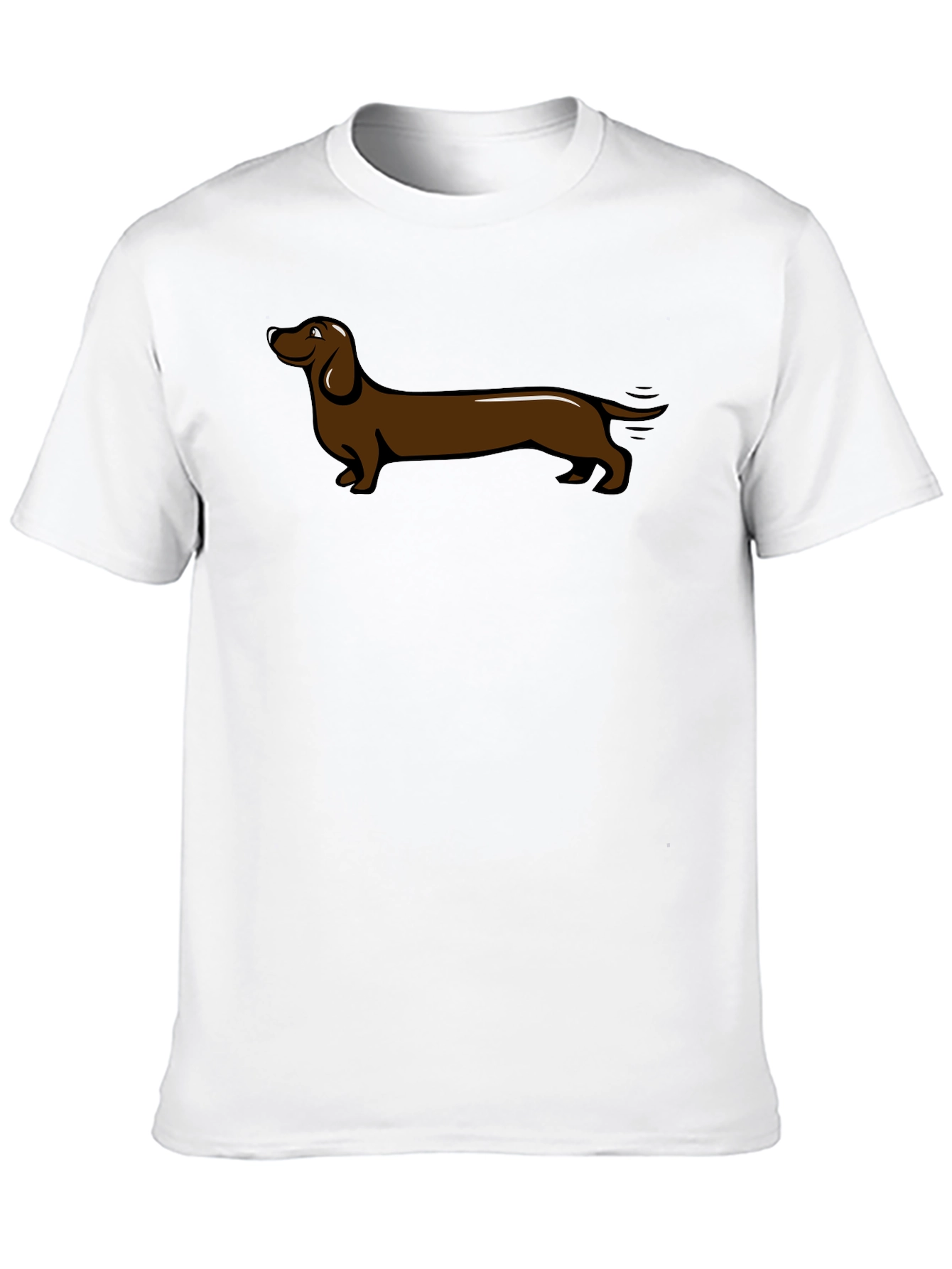 Black Dachshund Graphic T-Shirt - Black Crew Neck view 10