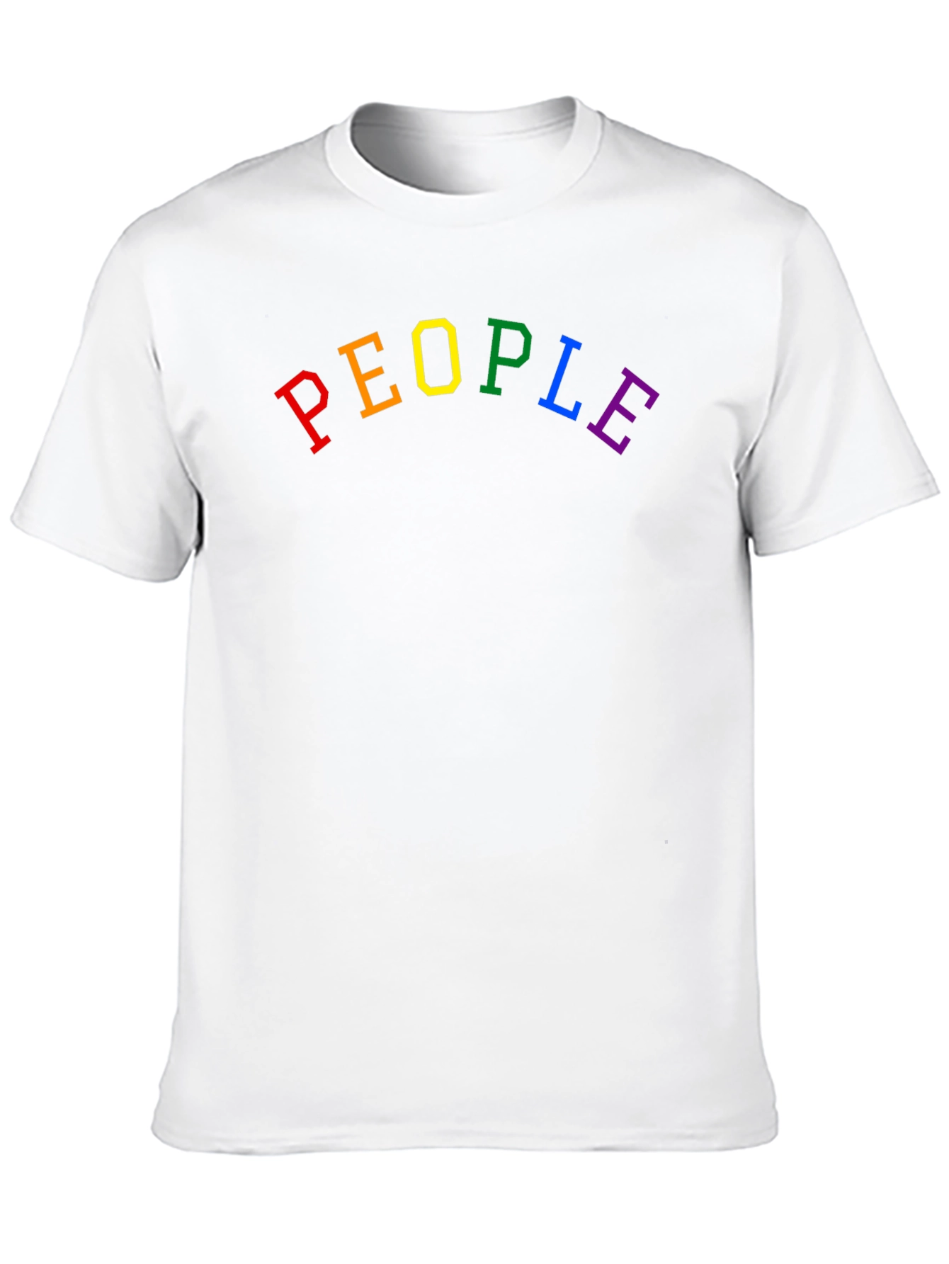 Black Rainbow PEOPLE Graphic Black T-Shirt view 10
