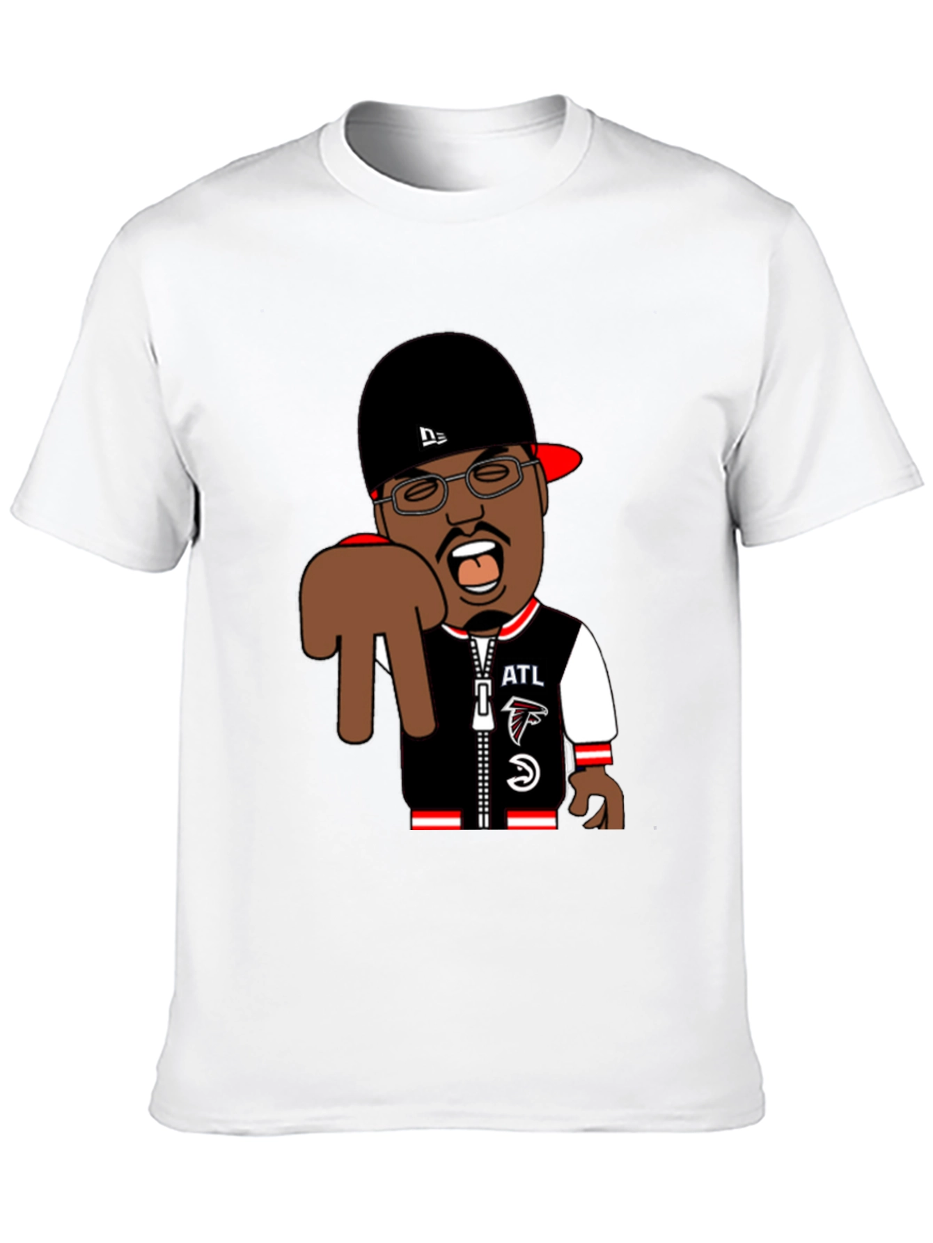 Black Cartoon Character Atlanta Falcons T-Shirt view 10