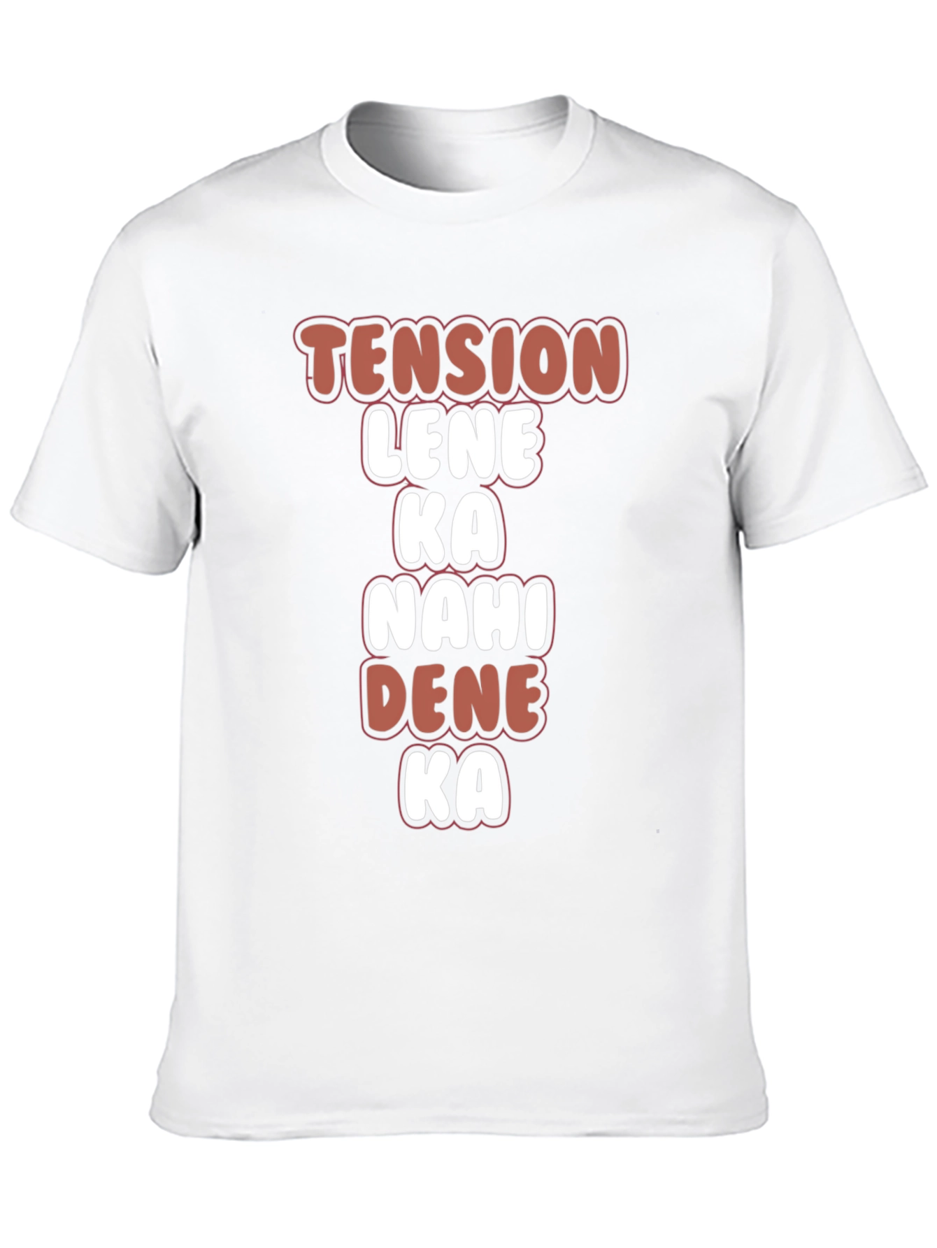 Black Tension Lene Ka Nahi Dena Ka Graphic Tee view 10