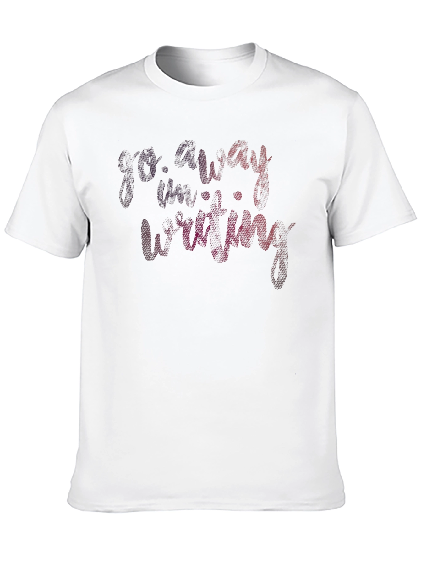 Black Go Away I'm Writing Black Graphic Tee view 10