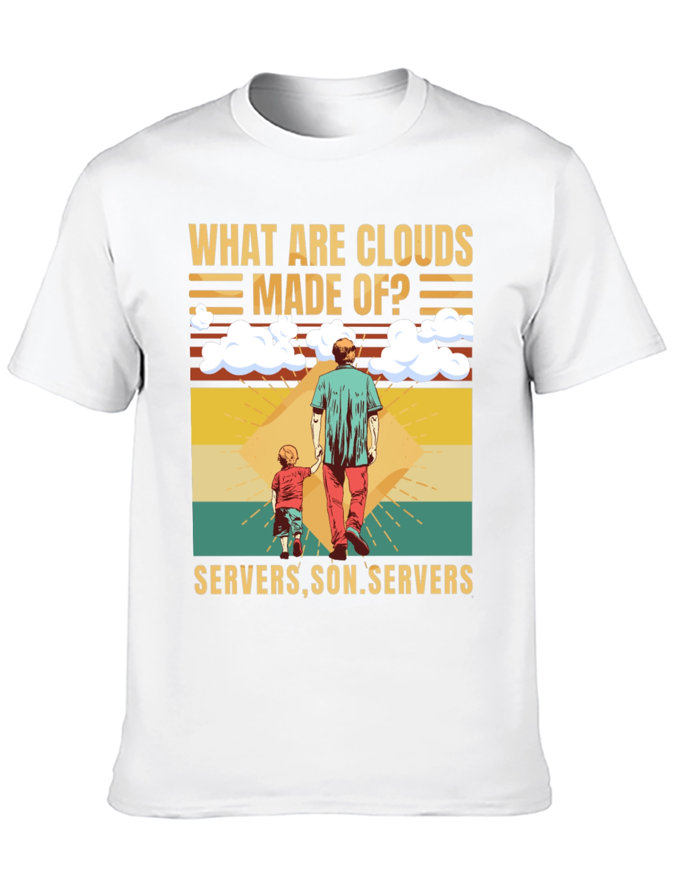 Black Cloud Made of Servers Funny T-Shirt view 10