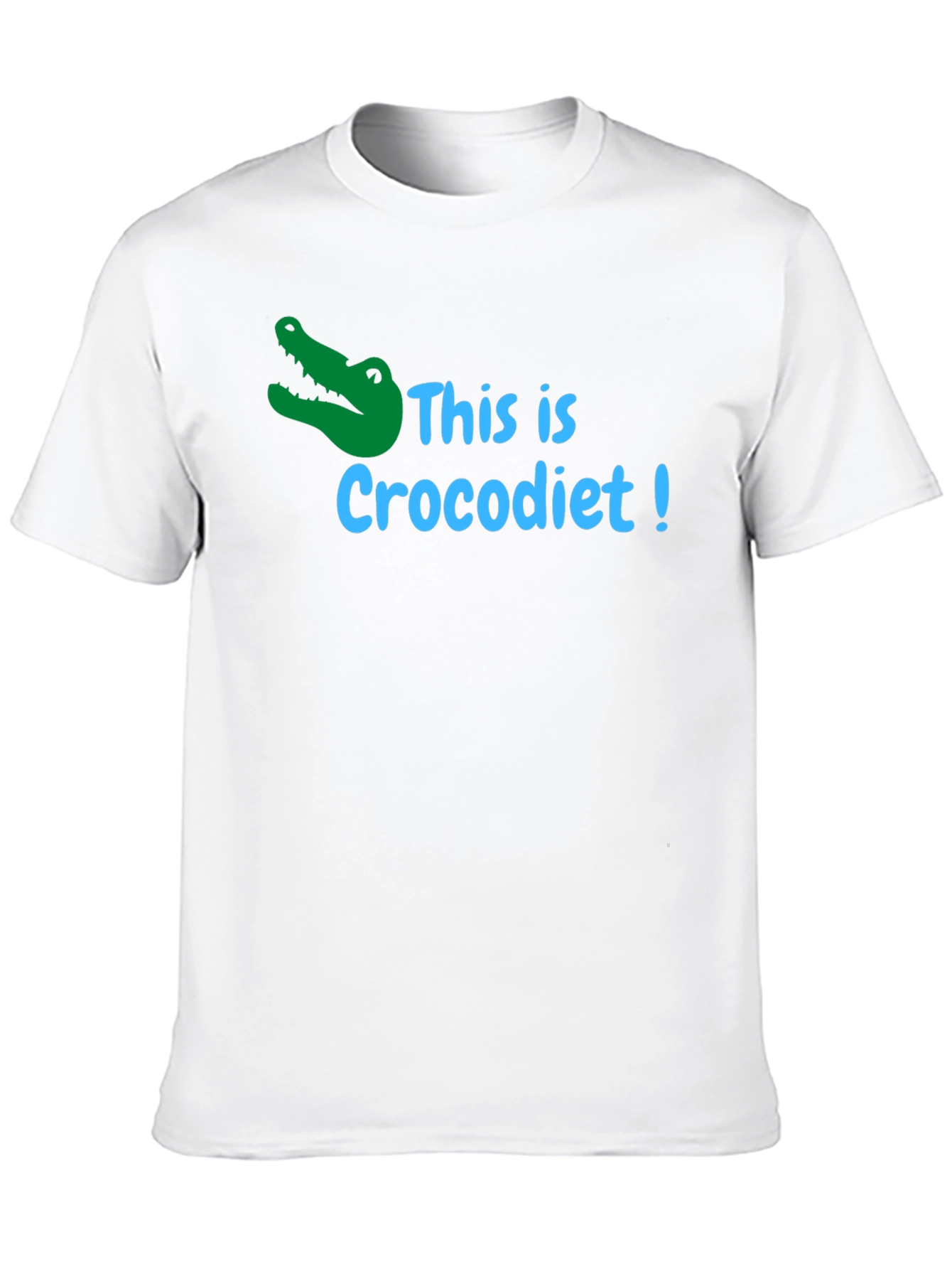Black Crocodiet Funny T-Shirt - Black Cotton Tee view 10