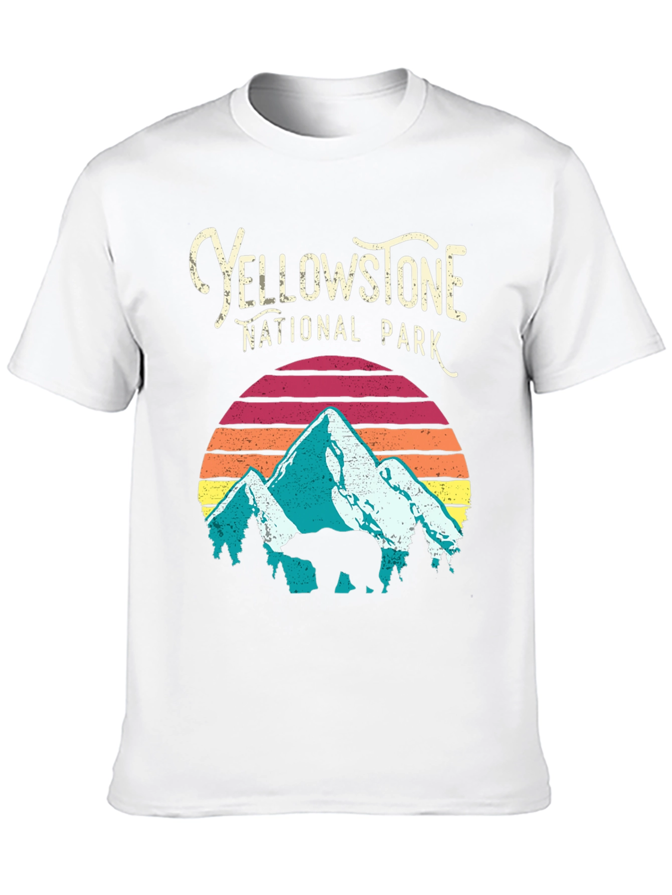 Black Yellowstone National Park Bear Graphic T-Shirt view 10