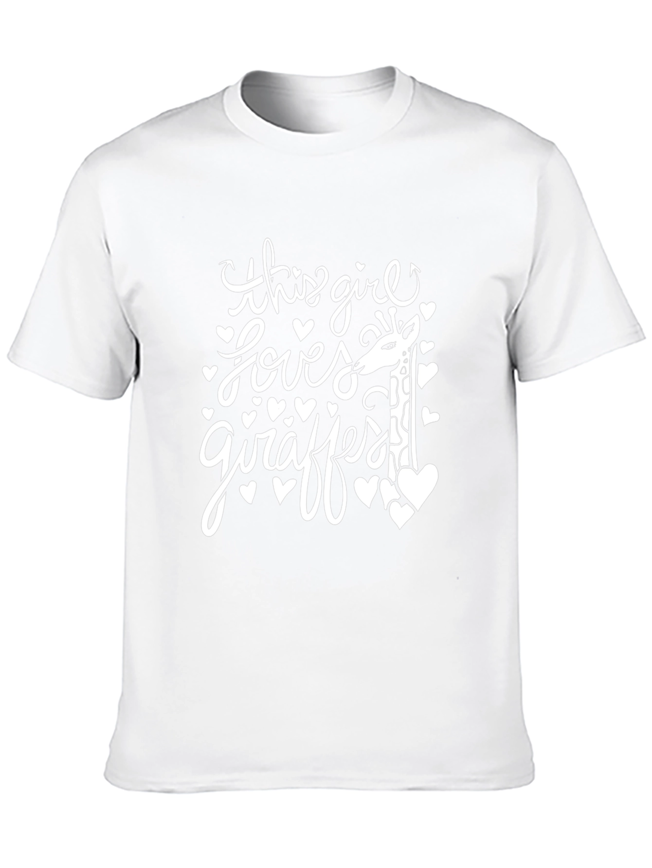 Black Giraffe Lover Black T-Shirt view 10
