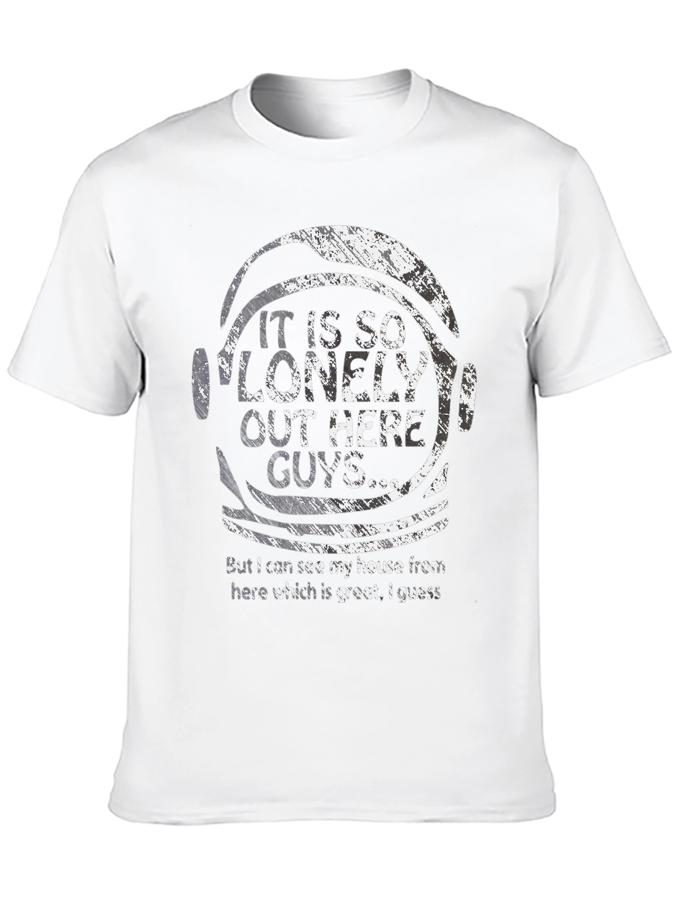 Black Lonely Out Here Astronaut T-Shirt view 10