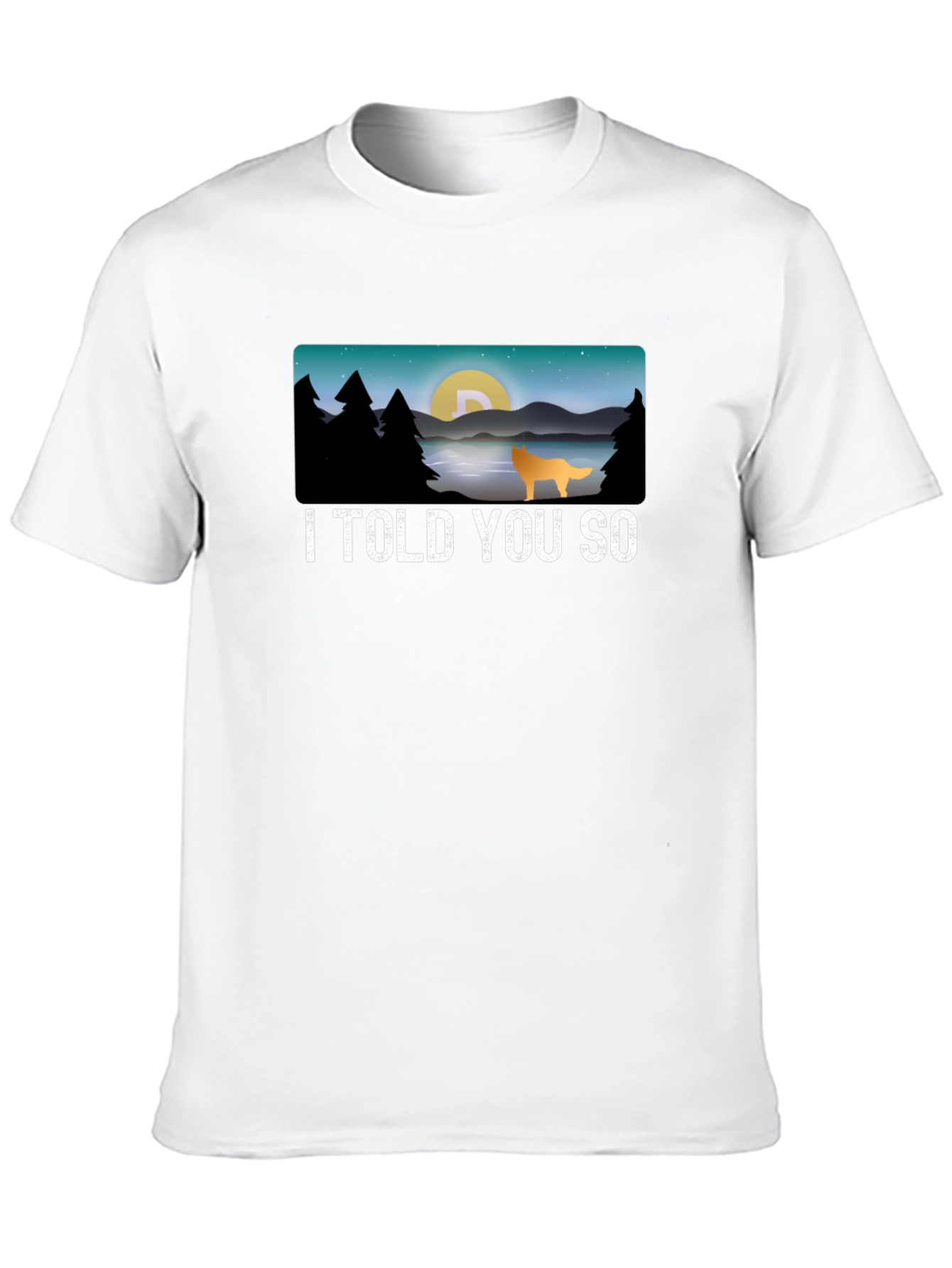 Black I Told You So Dogecoin Moon T-Shirt view 10