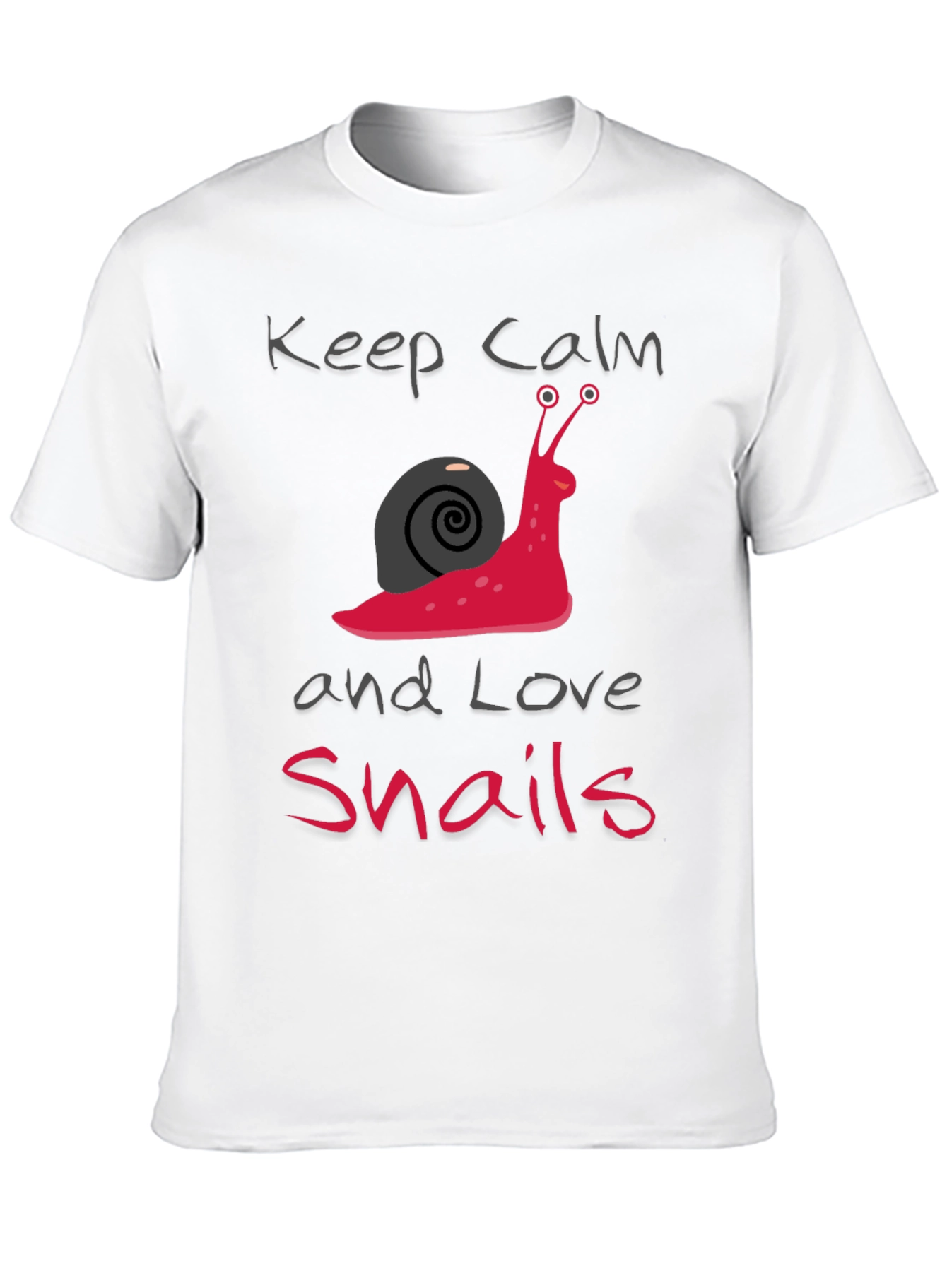 Black Keep Calm and Love Snails Black T-Shirt view 10