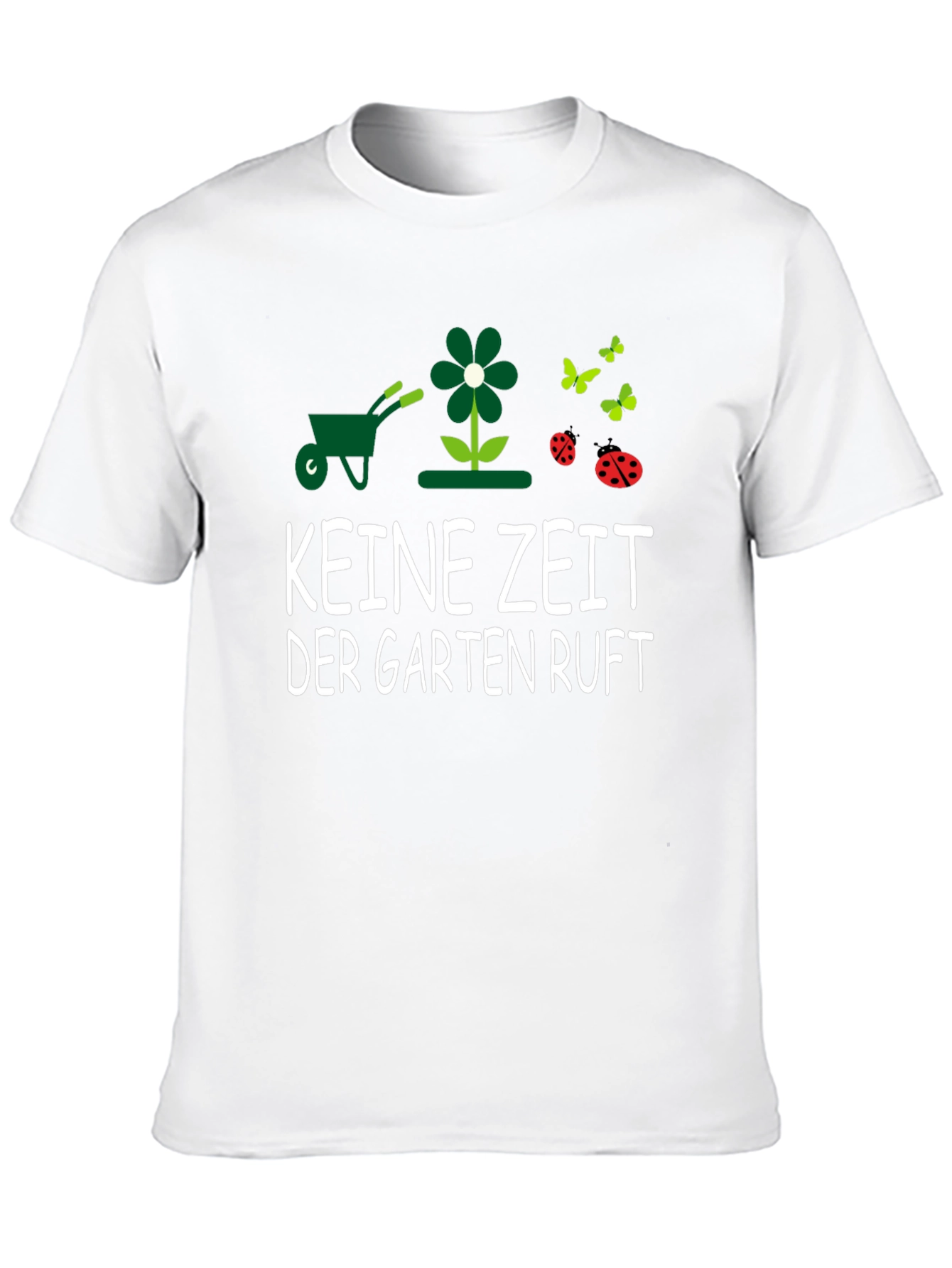 Black Gardening T-Shirt - KEINE ZEIT DER GARTEN RUFT - Garden Lover Tee view 10