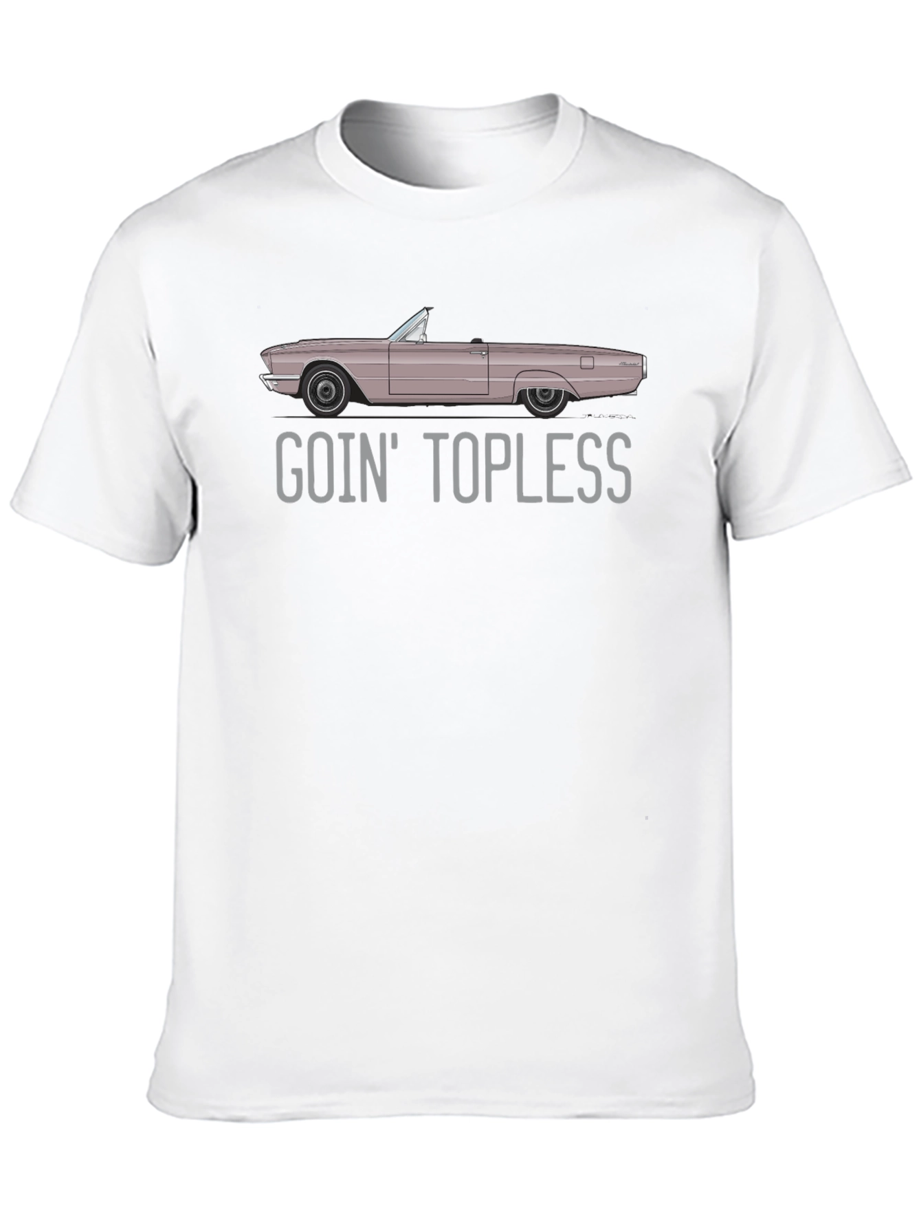 Black Goin' Topless Convertible Car Graphic Tee view 10