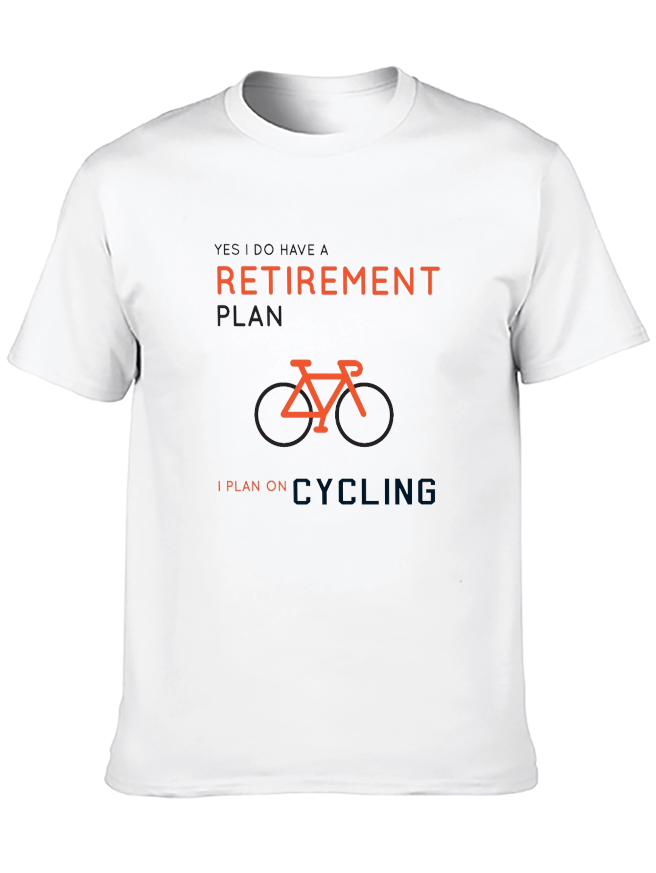 Black Retirement Plan Cycling T-Shirt view 10