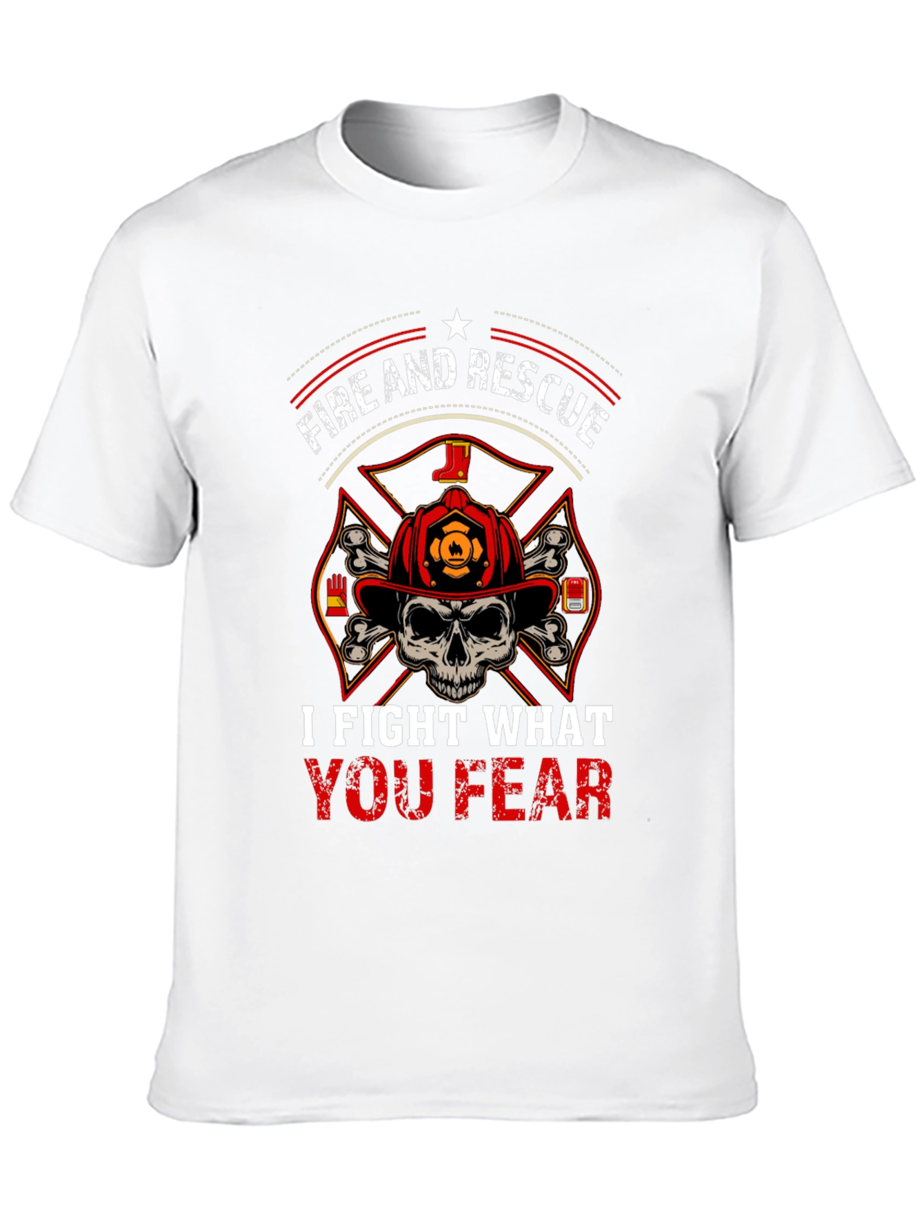 Black Fire and Rescue T-Shirt - I Fight What You Fear view 10