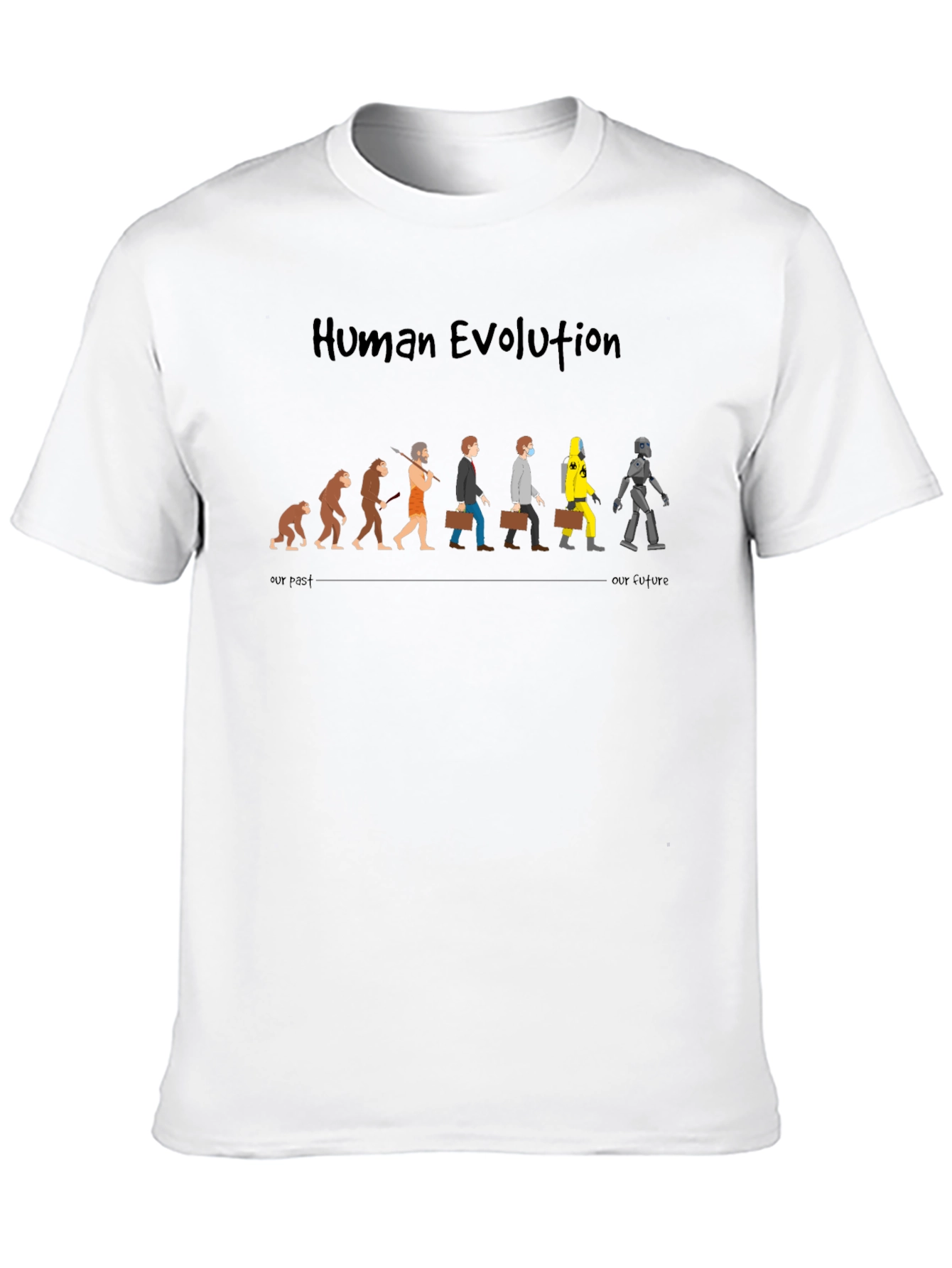Black Human Evolution Funny Graphic T-Shirt view 10