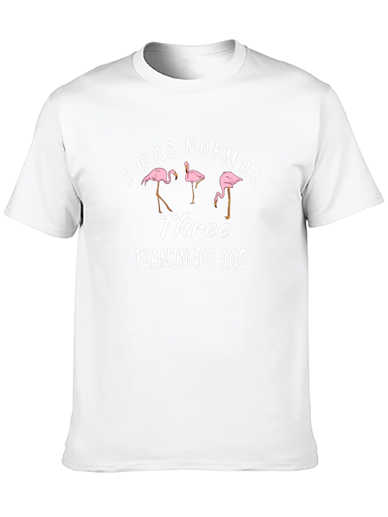 Black I Was Normal Three Flamingos Ago T-Shirt view 10